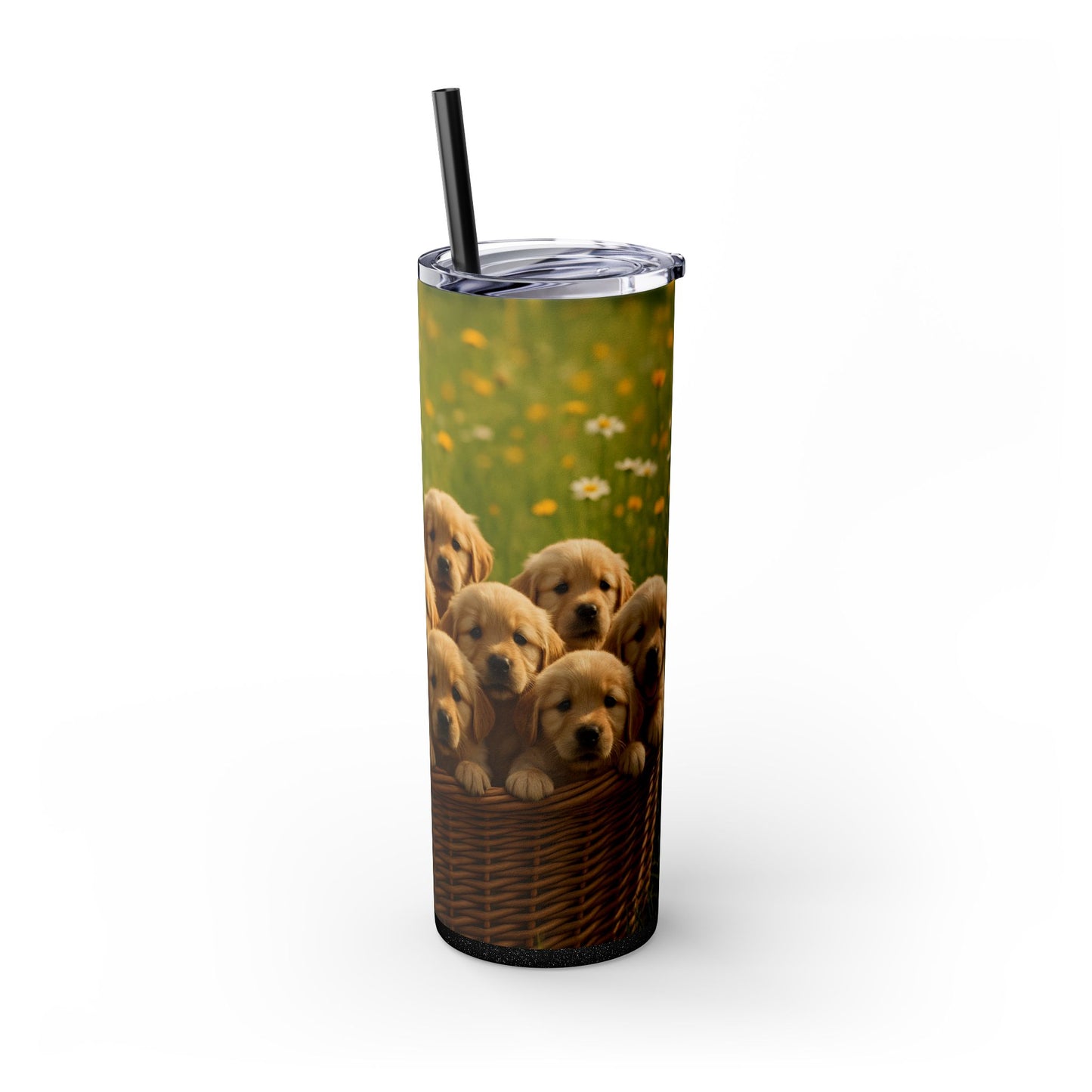 Golden Retriever puppies Tumbler with Straw, 20oz