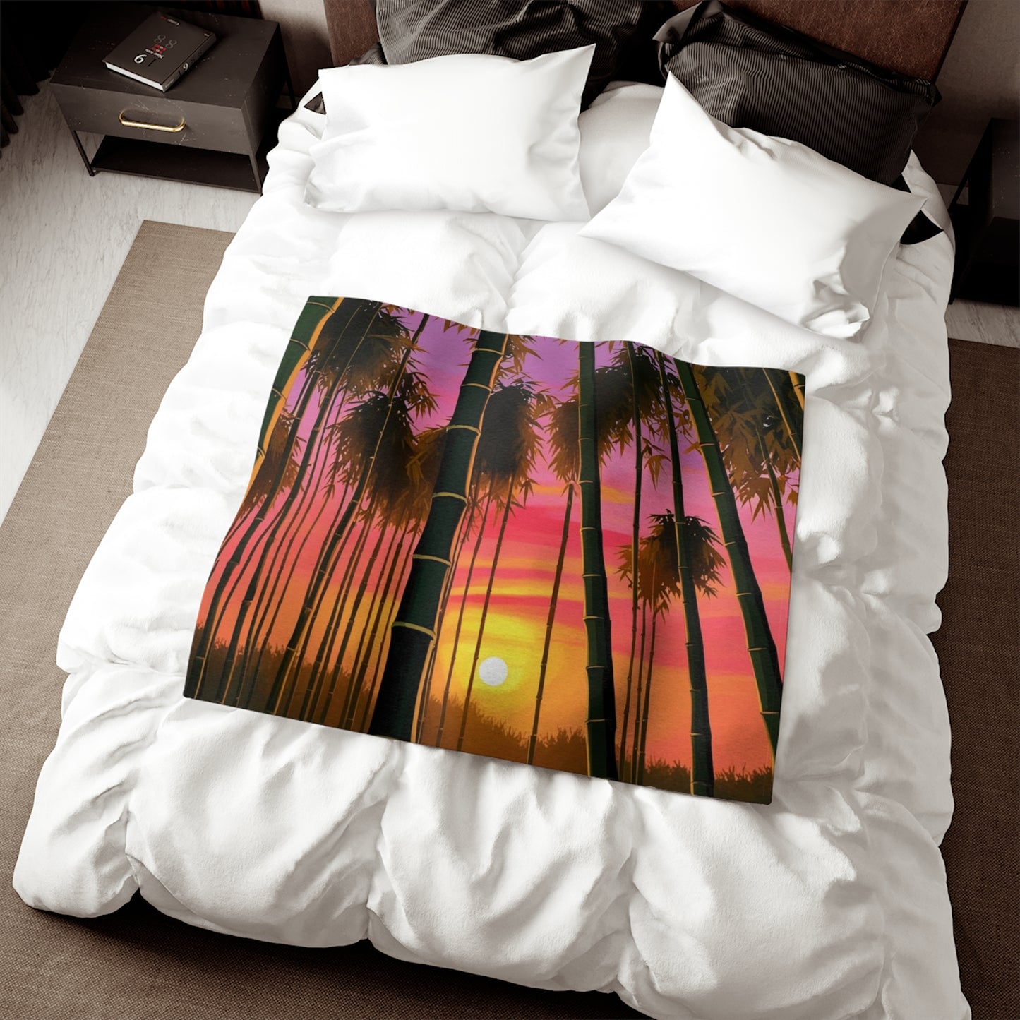 Bamboo Forest Sunrise Sweatshirt Blanket