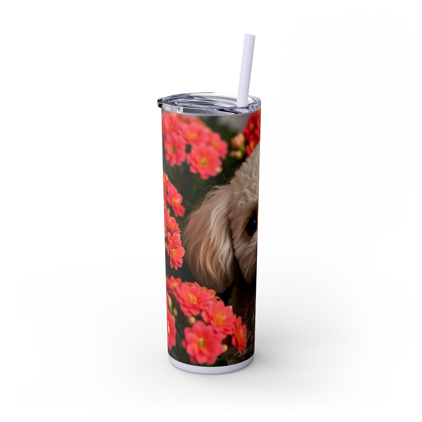 Miniature Poodle Tumbler with Straw, 20oz