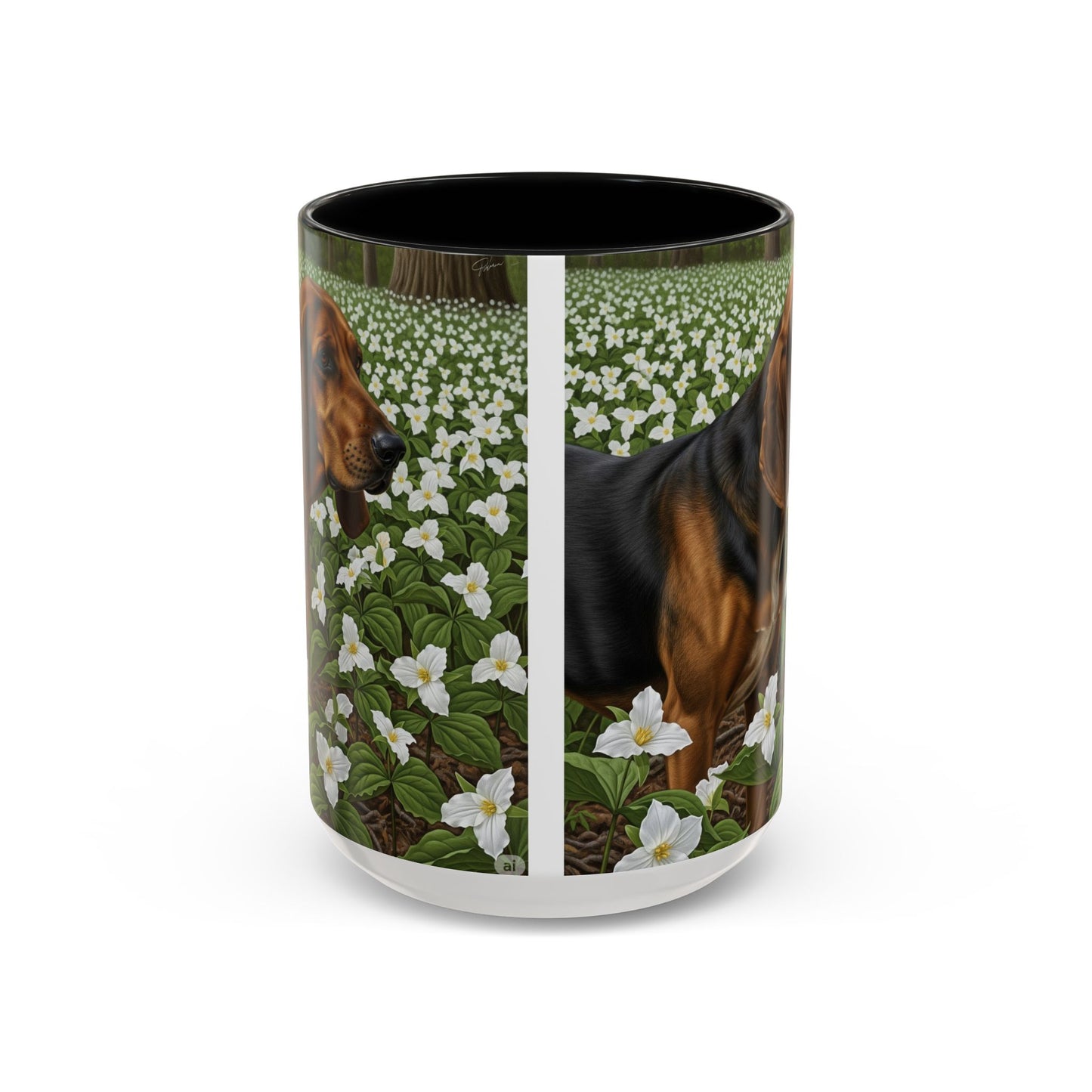 Treeing Walker Coonhound Accent Coffee Mug - Perfect Gift for Dog Lovers