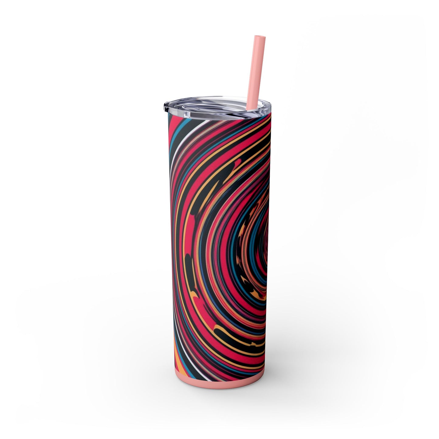 Optical Illusion Skinny Tumbler with Straw, 20oz