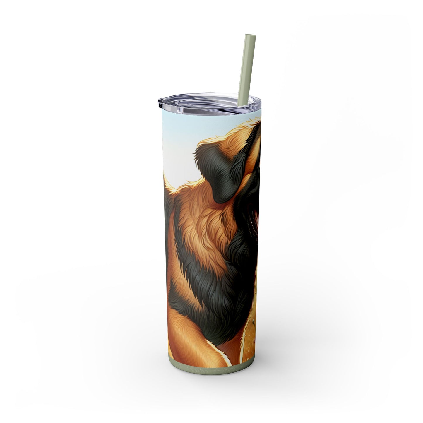 Spanish Mastiff Skinny Tumbler with Straw, 20oz