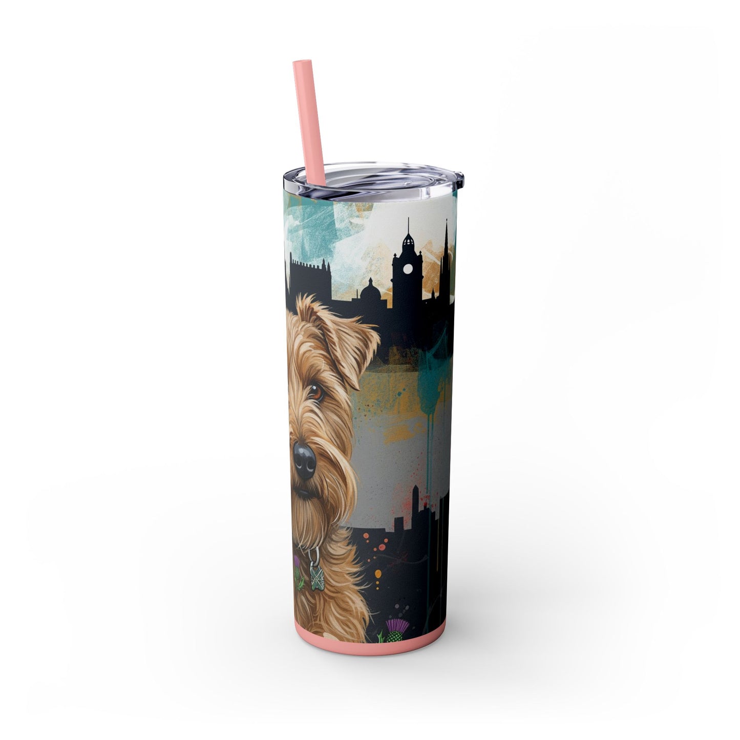Glen of Imaal Terrier Skinny Tumbler with Straw, 20oz