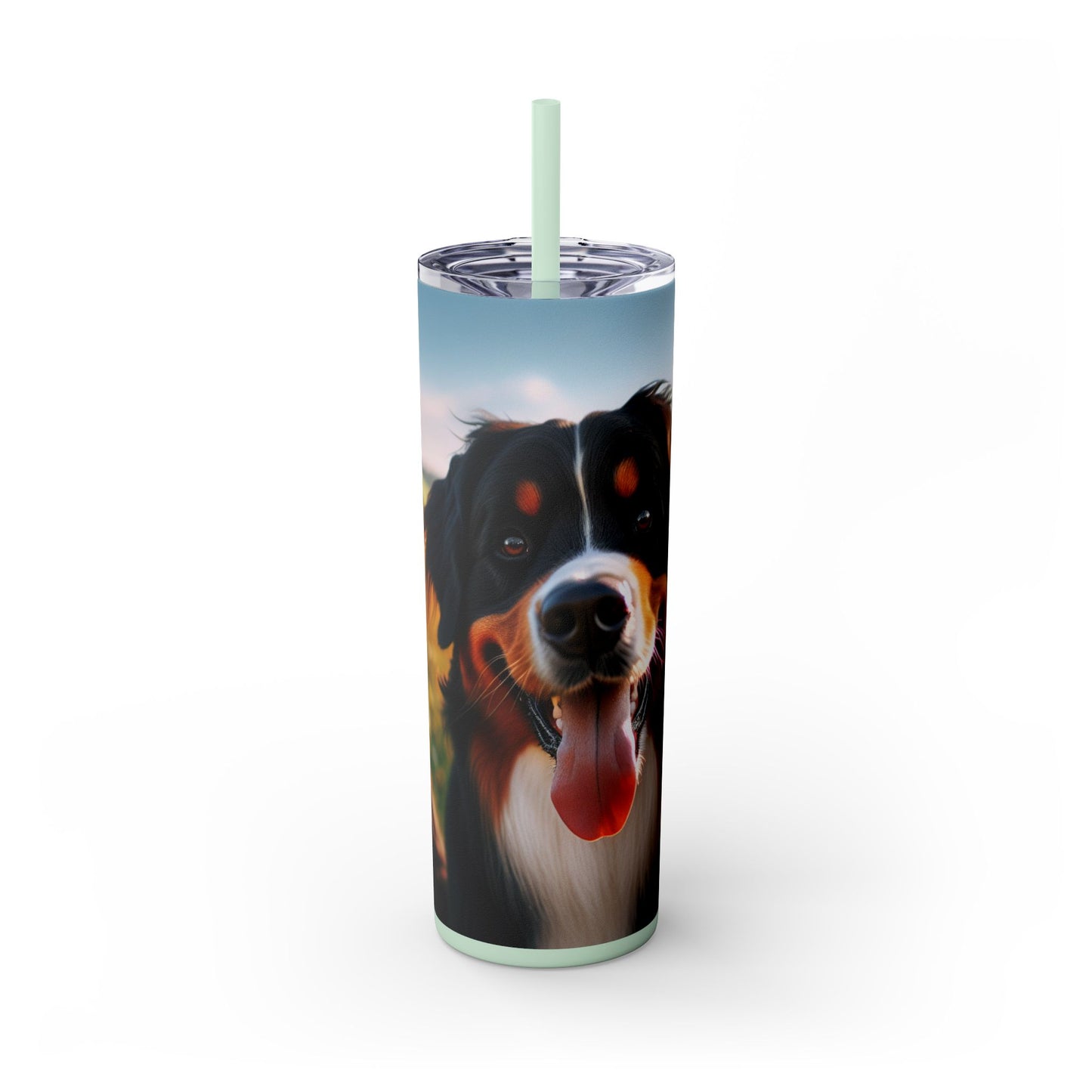 Bernese Mountain Dog Tumbler with Straw, 20oz