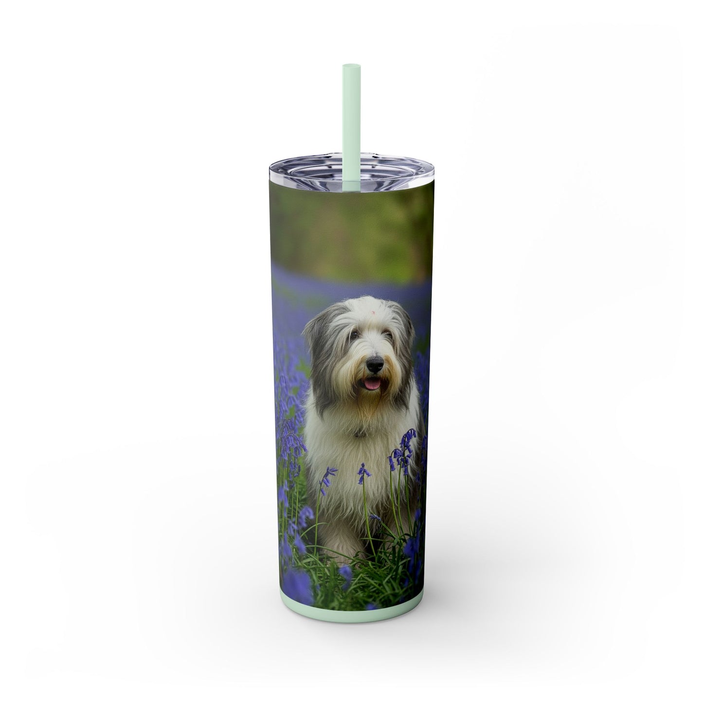 Bearded Collie Tumbler with Straw, 20oz