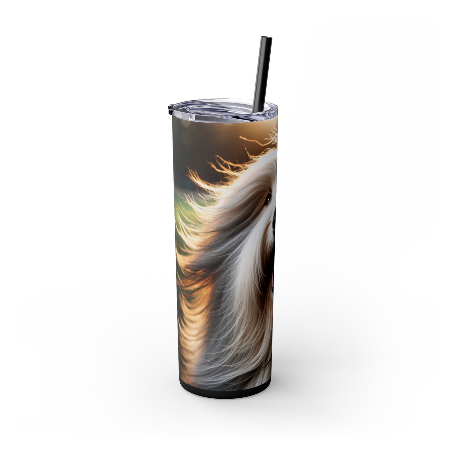 Bearded Collie Tumbler with Straw, 20oz