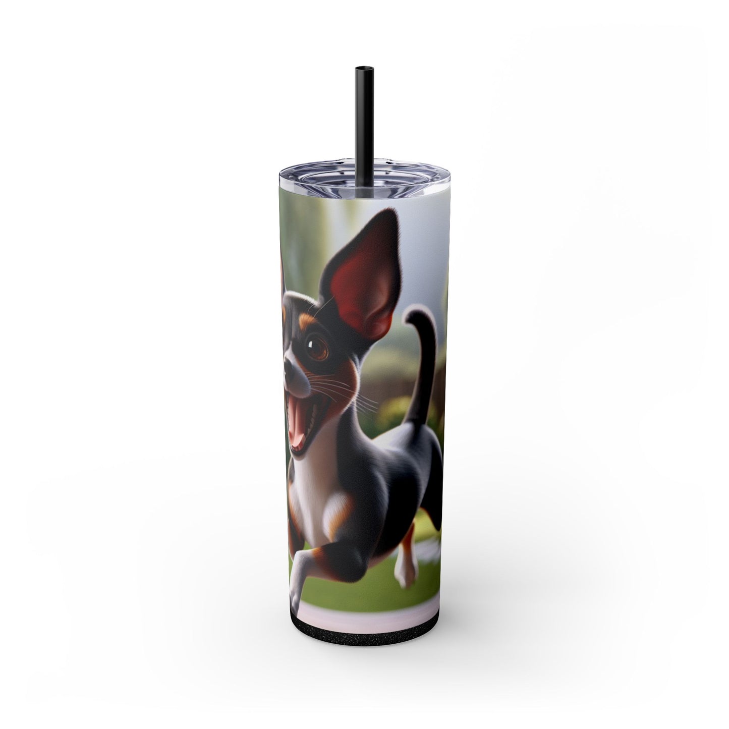 Rat Terrier Tumbler with Straw, 20oz