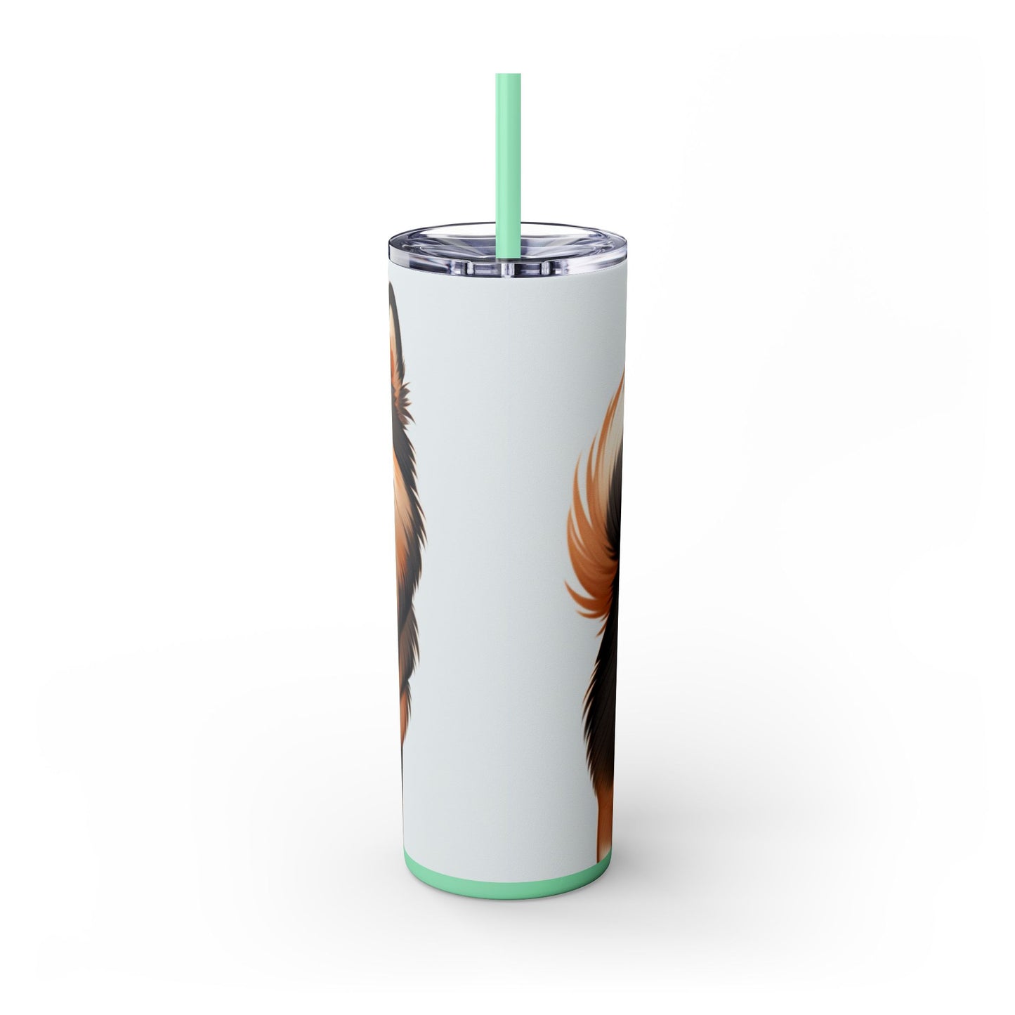 Swedish Vallhund Skinny Tumbler with Straw, 20oz