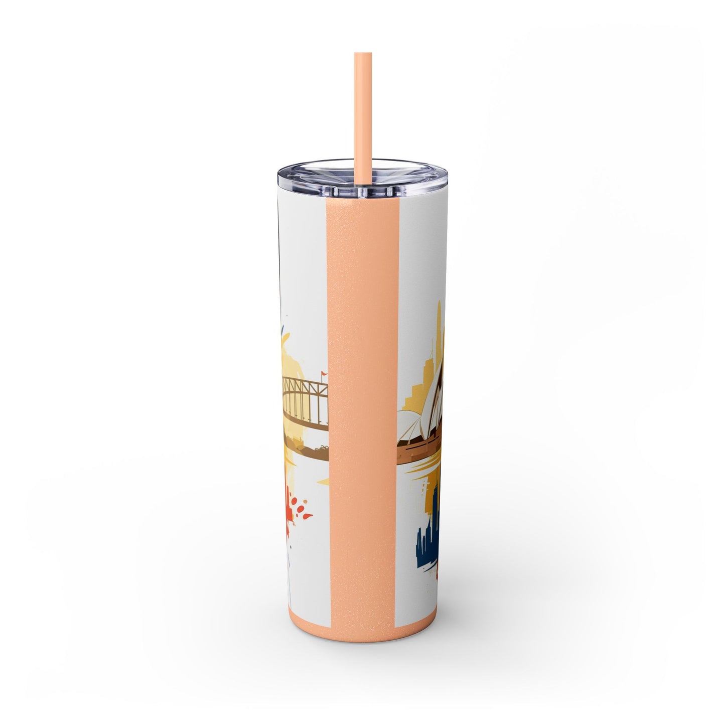Australian Cattle Dog Skinny Tumbler with Straw, 20oz