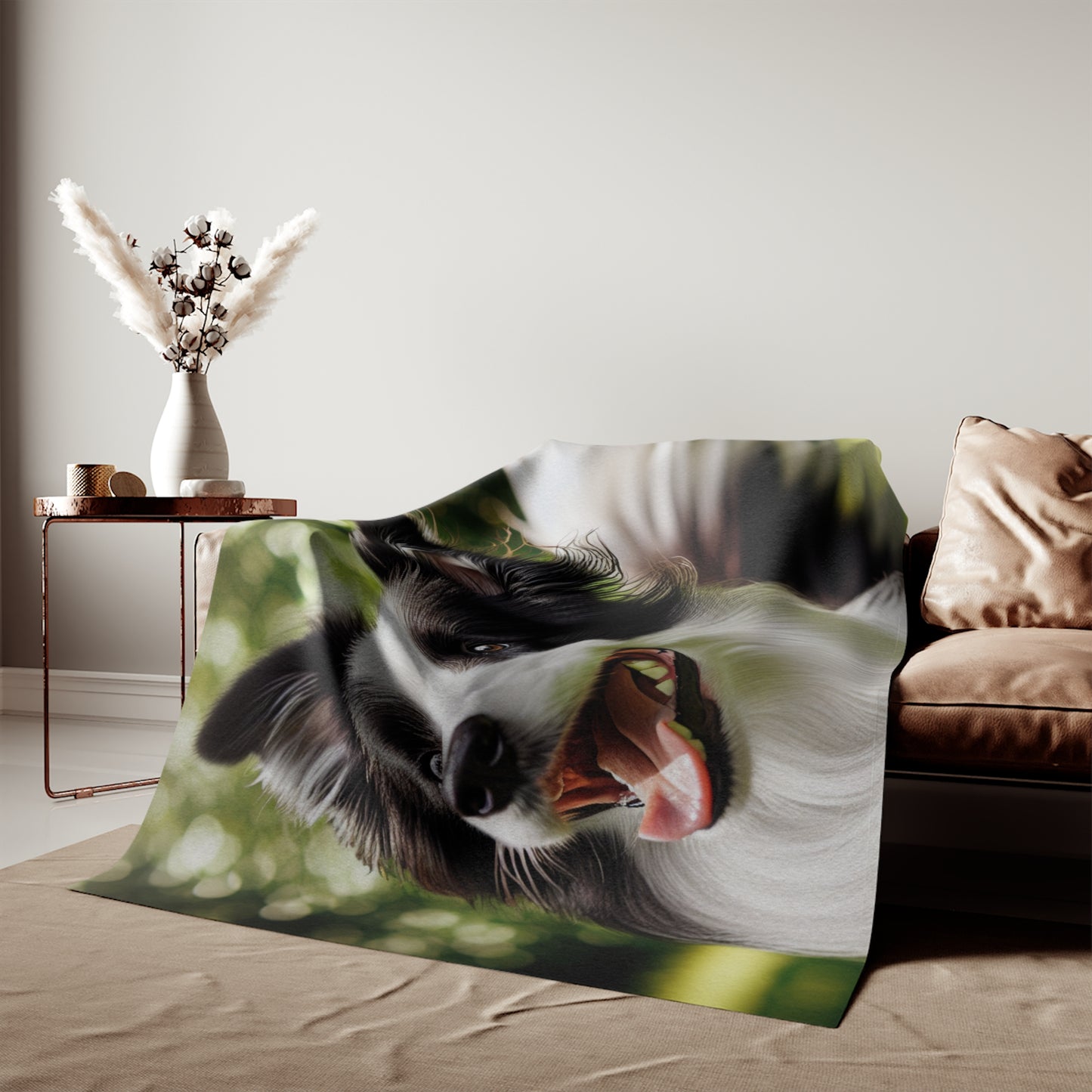 Border Collie Sweatshirt Blanket