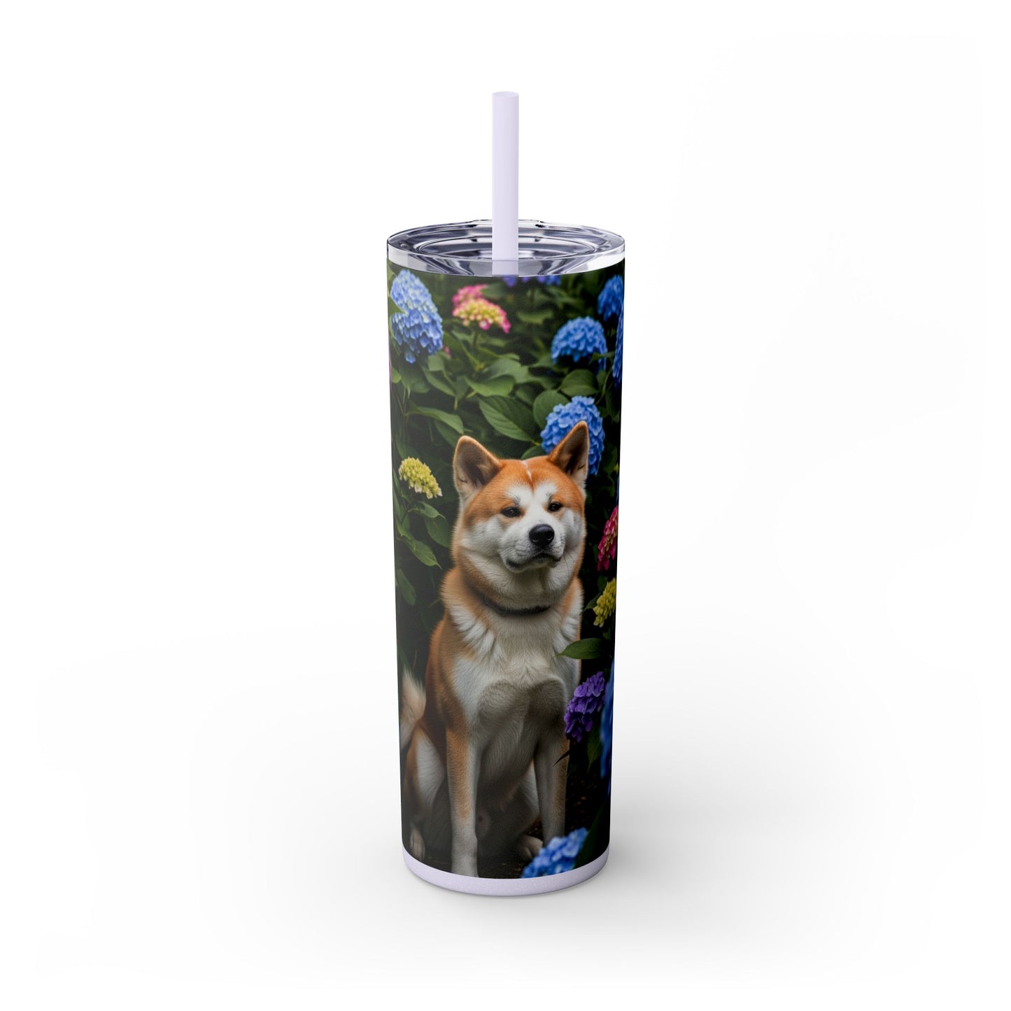 Akita Skinny Tumbler with Straw, 20oz