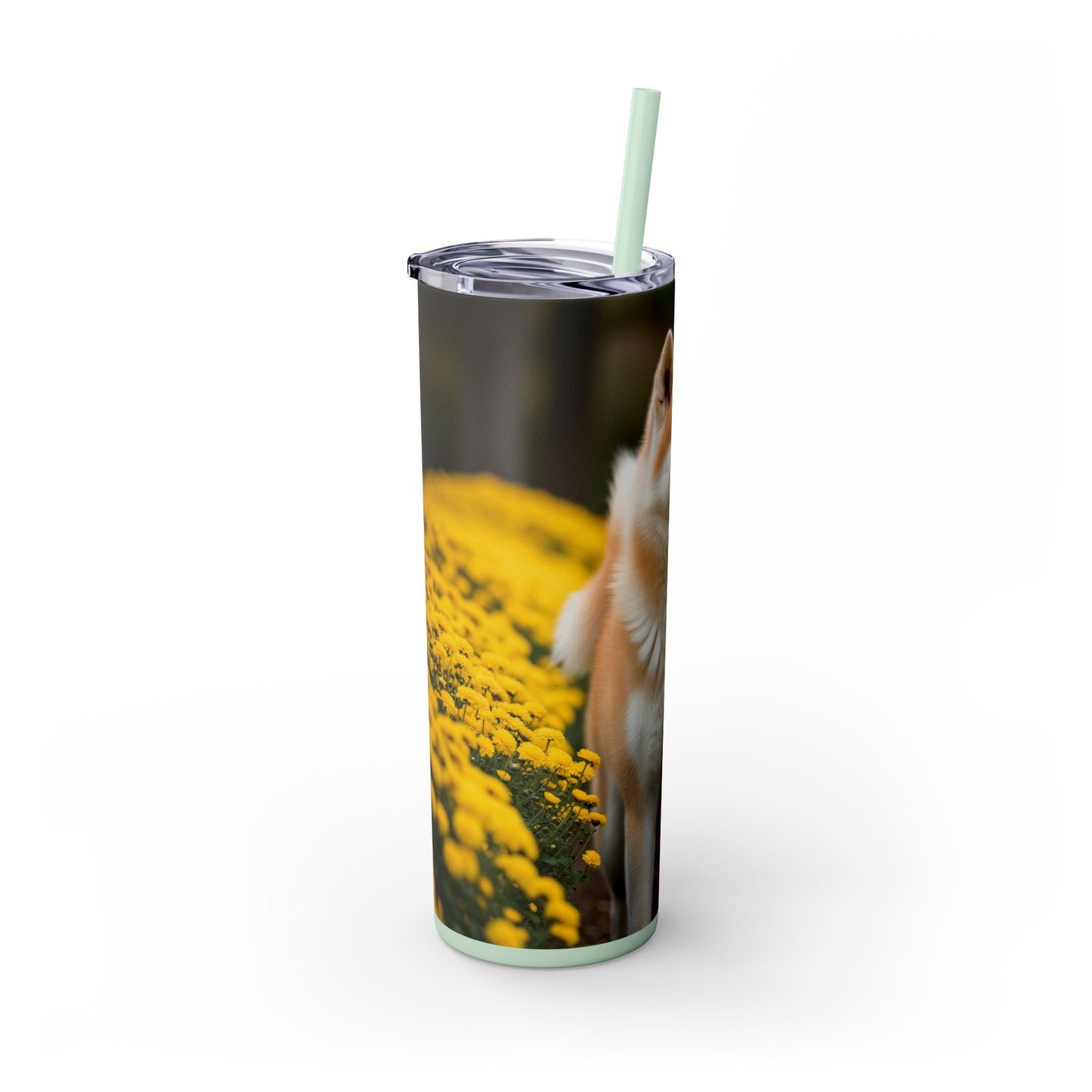 Japanese Akitainu Tumbler with Straw, 20oz