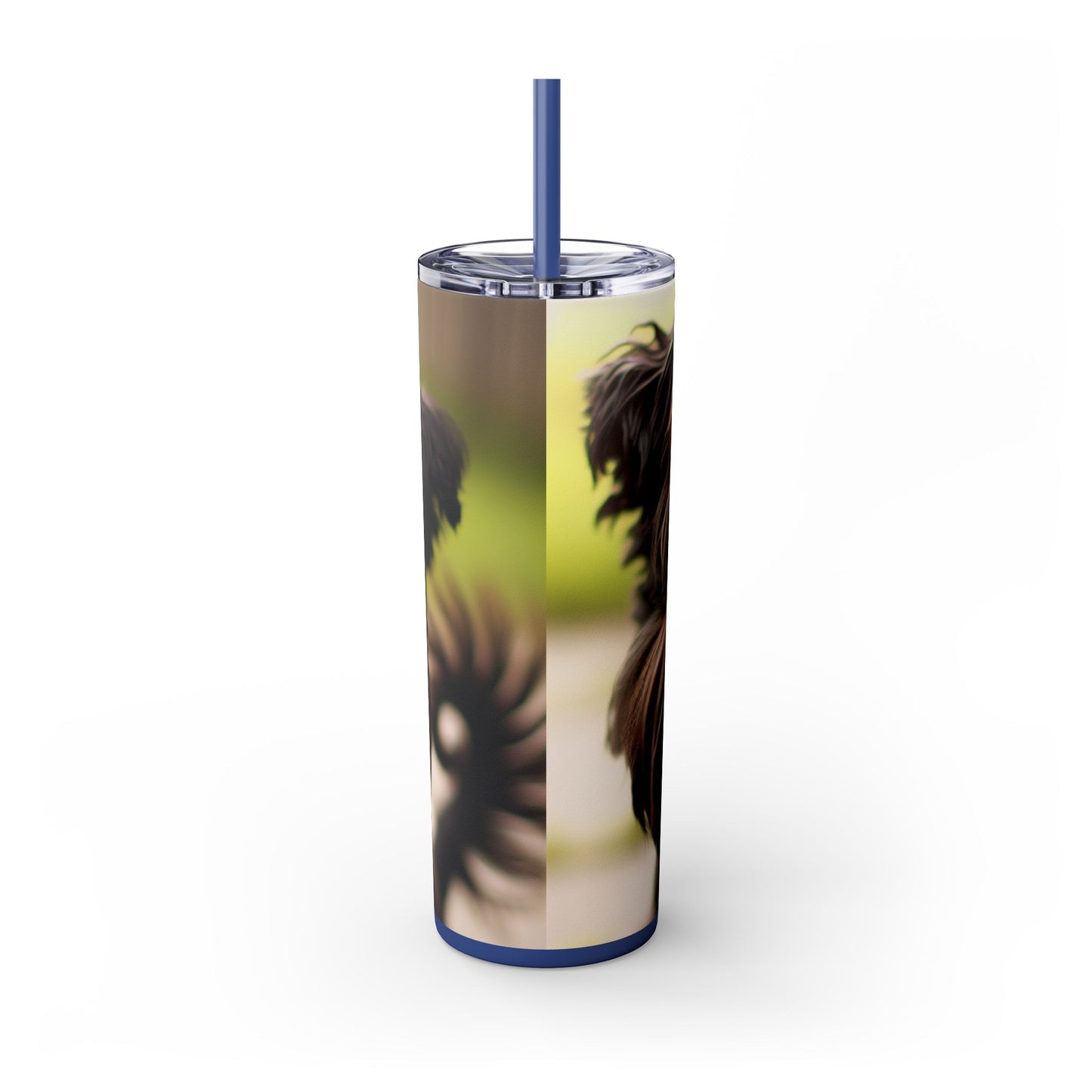 Affenpinscher Skinny Tumbler with Straw, 20oz