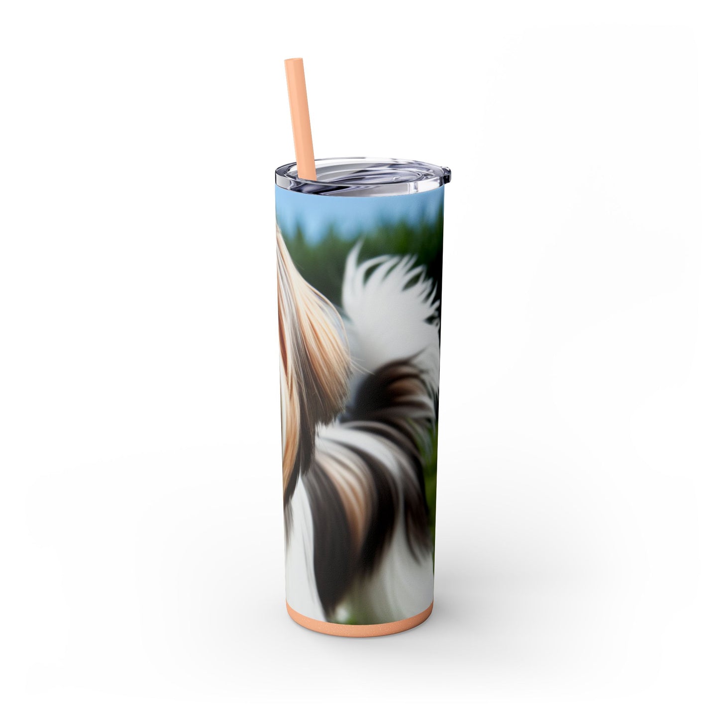 Biewer Terrier Tumbler with Straw, 20oz