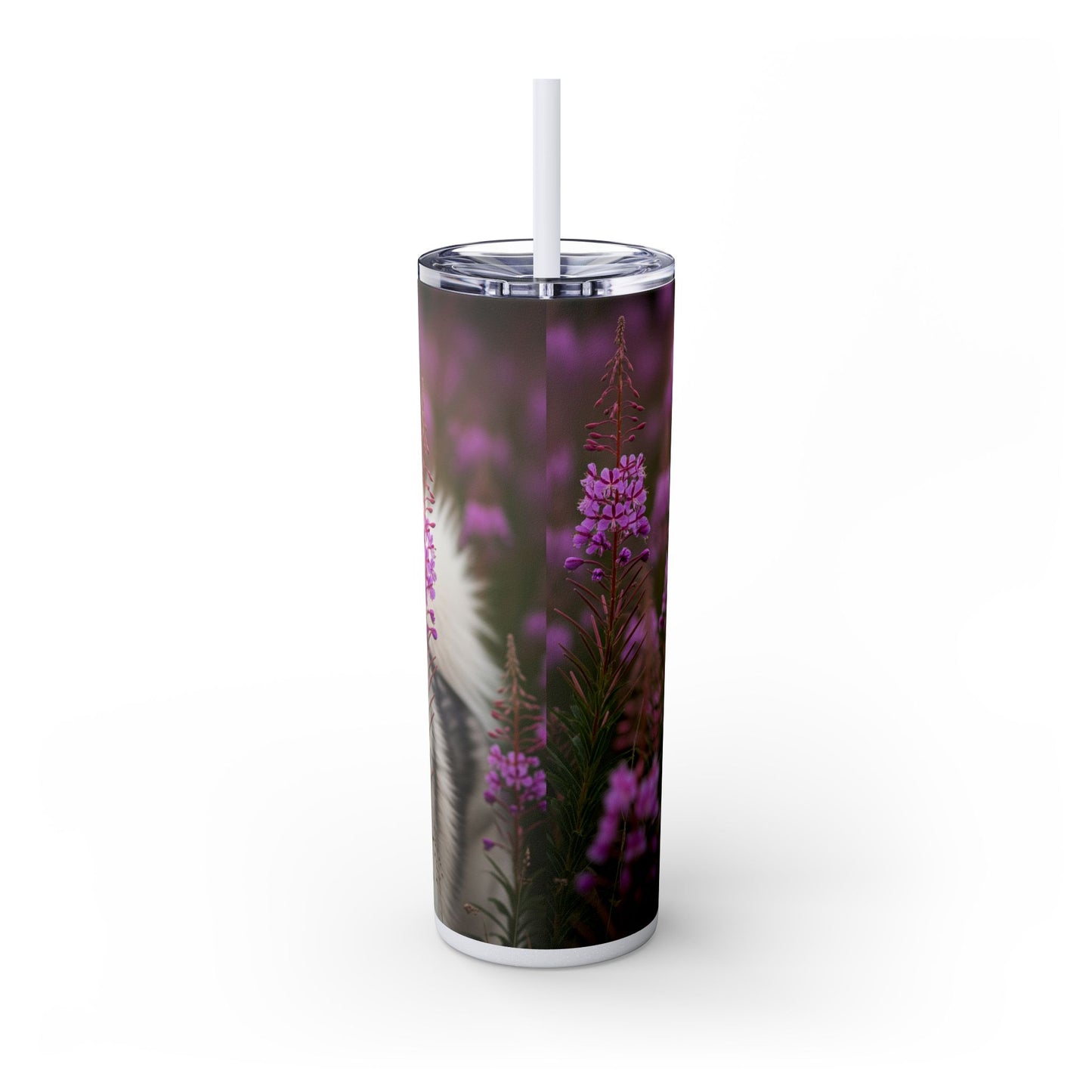Alaskan Malamute Skinny Tumbler with Straw, 20oz
