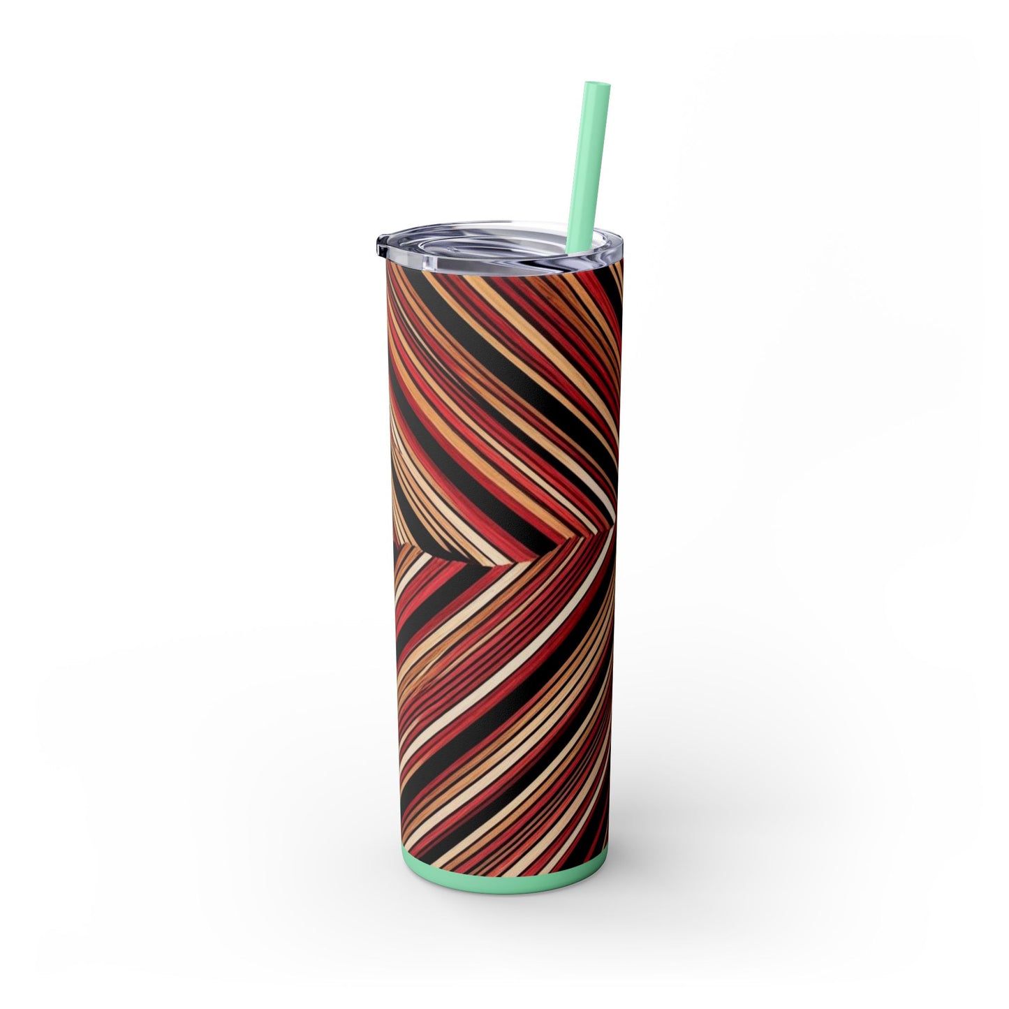 Optical Illusion Skinny Tumbler with Straw, 20oz