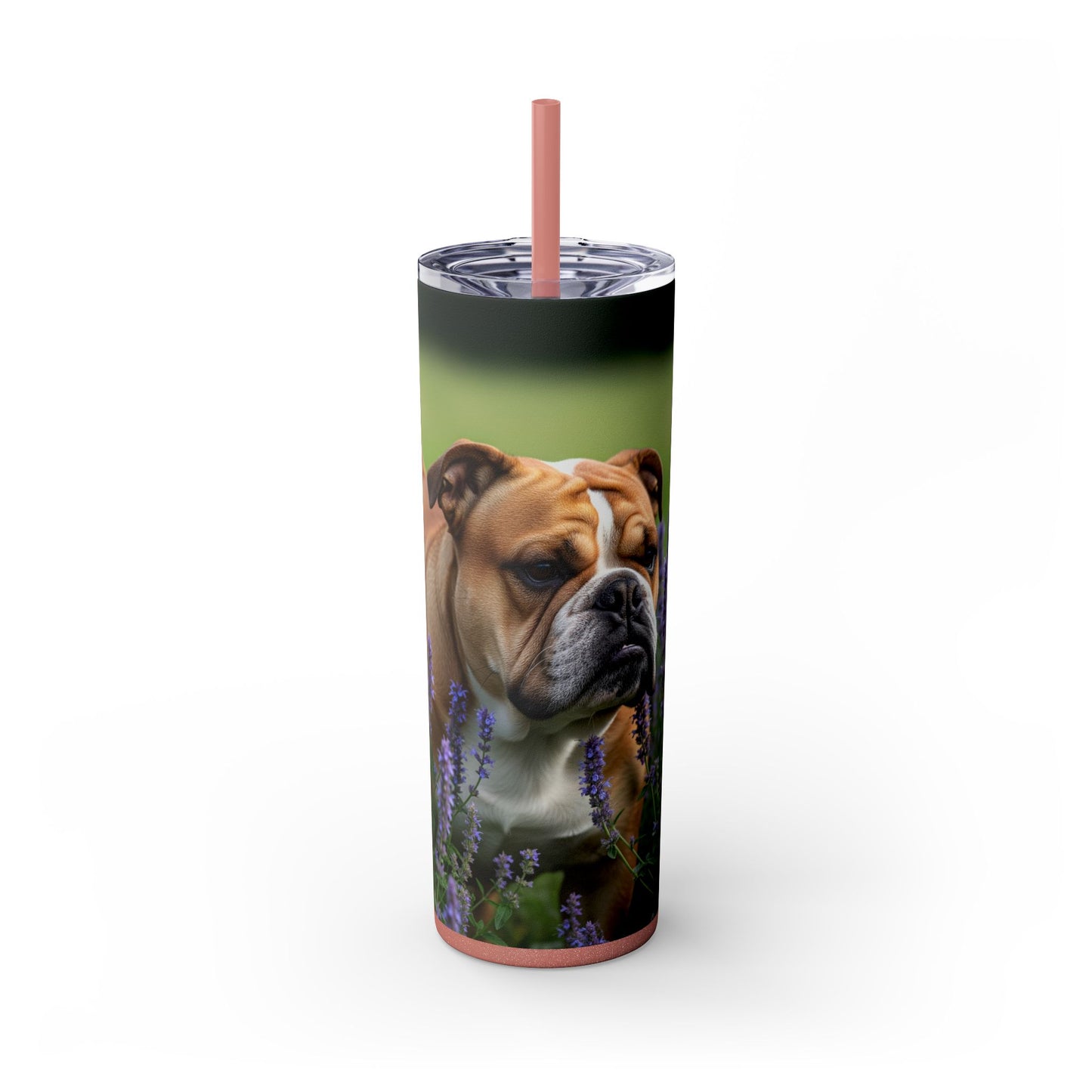 British Bulldog Tumbler with Straw, 20oz