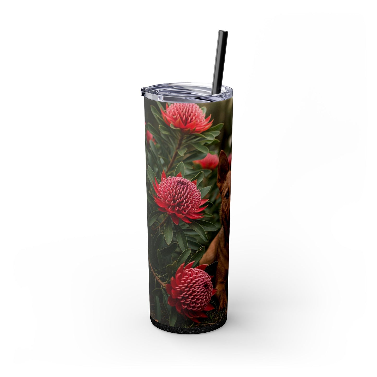 Australian Terrier Skinny Tumbler with Straw, 20oz