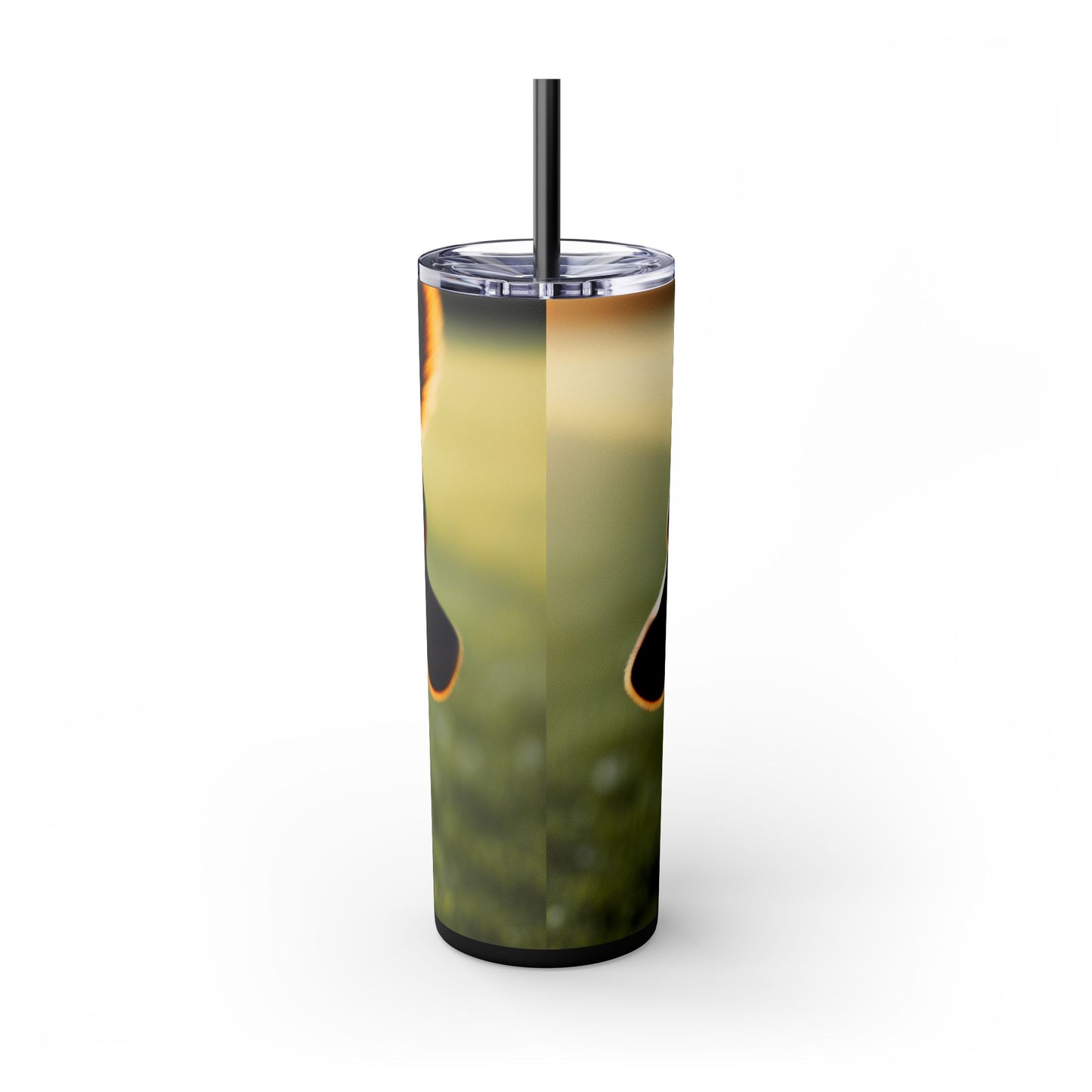 Black and Tan Coonhound Tumbler with Straw, 20oz