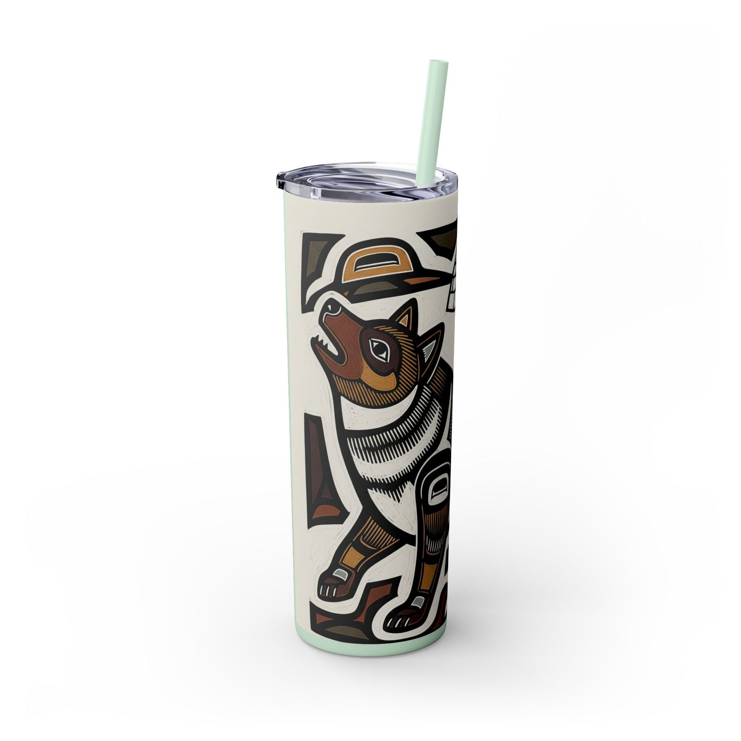 Canadian Eskimo Dog Tumbler with Straw, 20oz