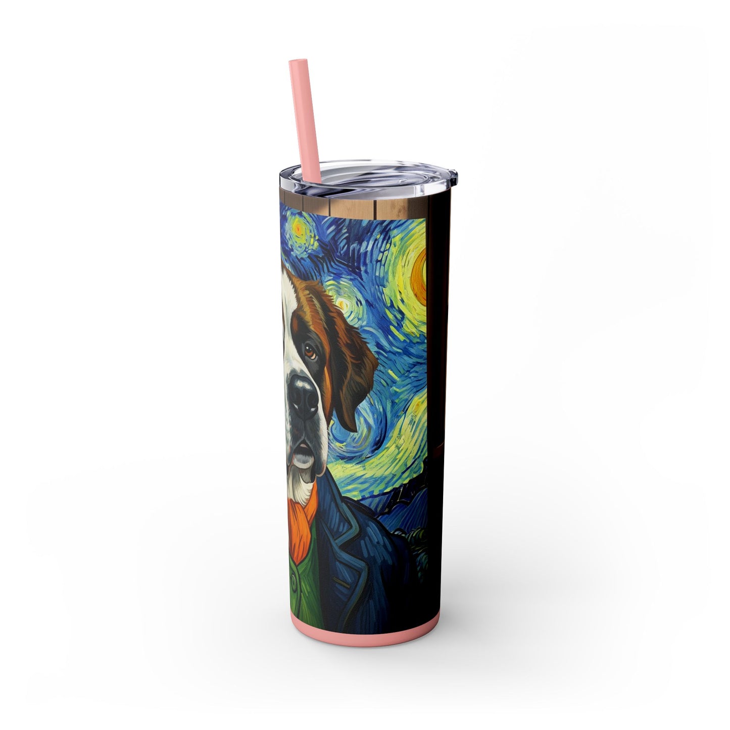 Saint Bernard Tumbler with Straw, 20oz