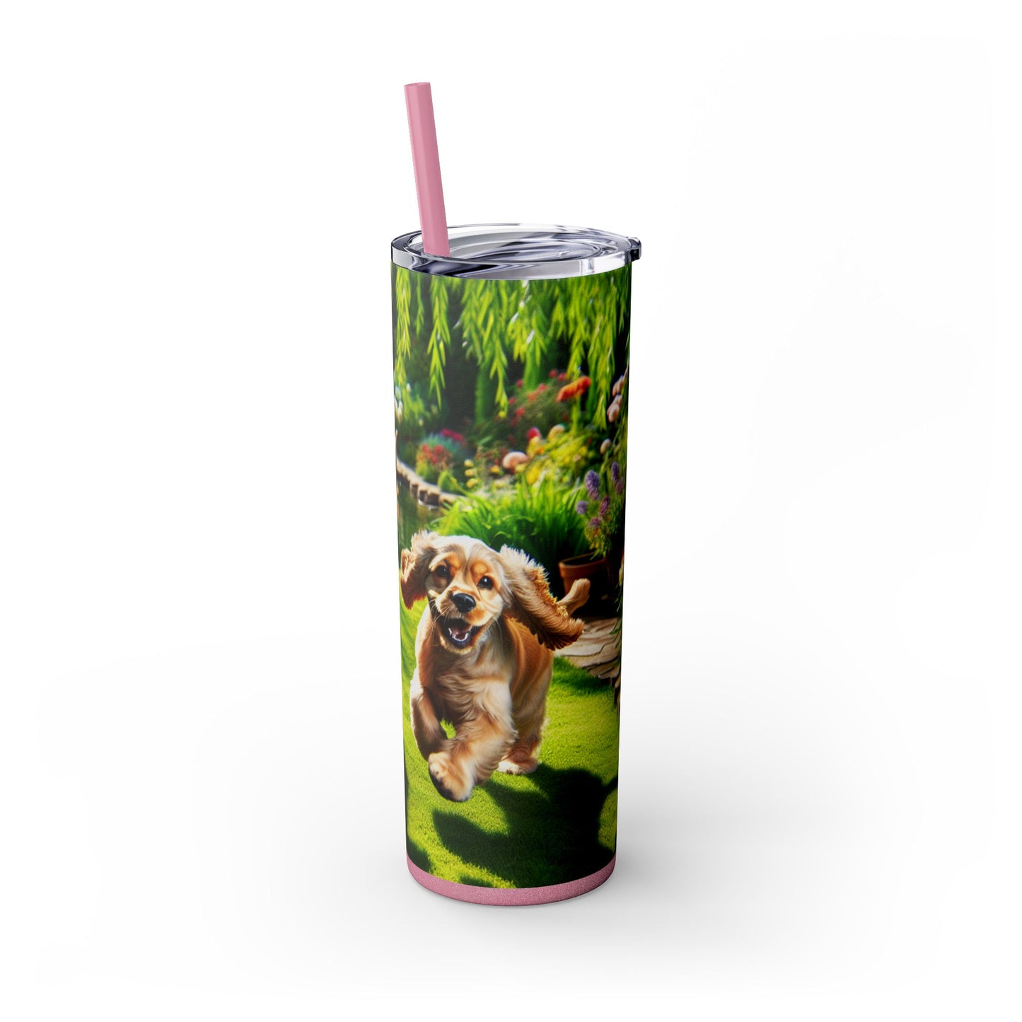 Vaso con pajita para Cocker Spaniel, 20 oz