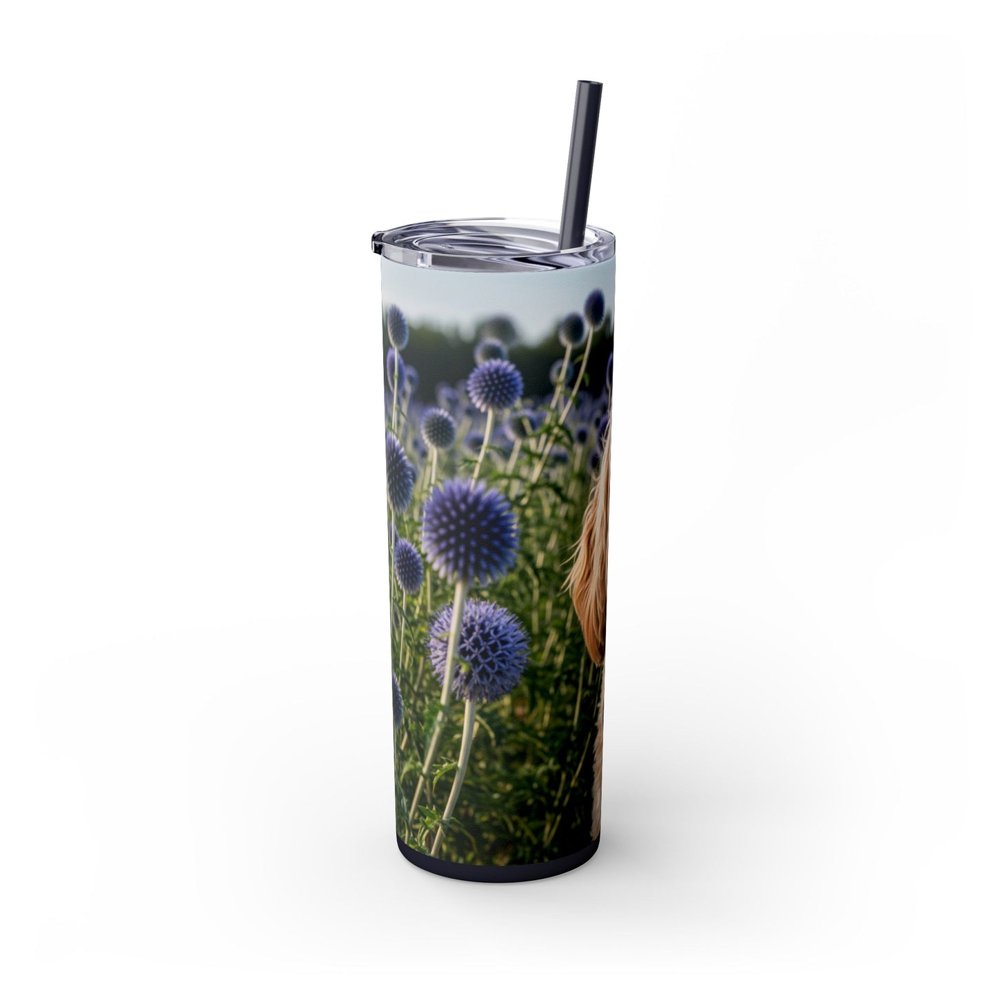 Spoodle Skinny Tumbler with Straw, 20oz