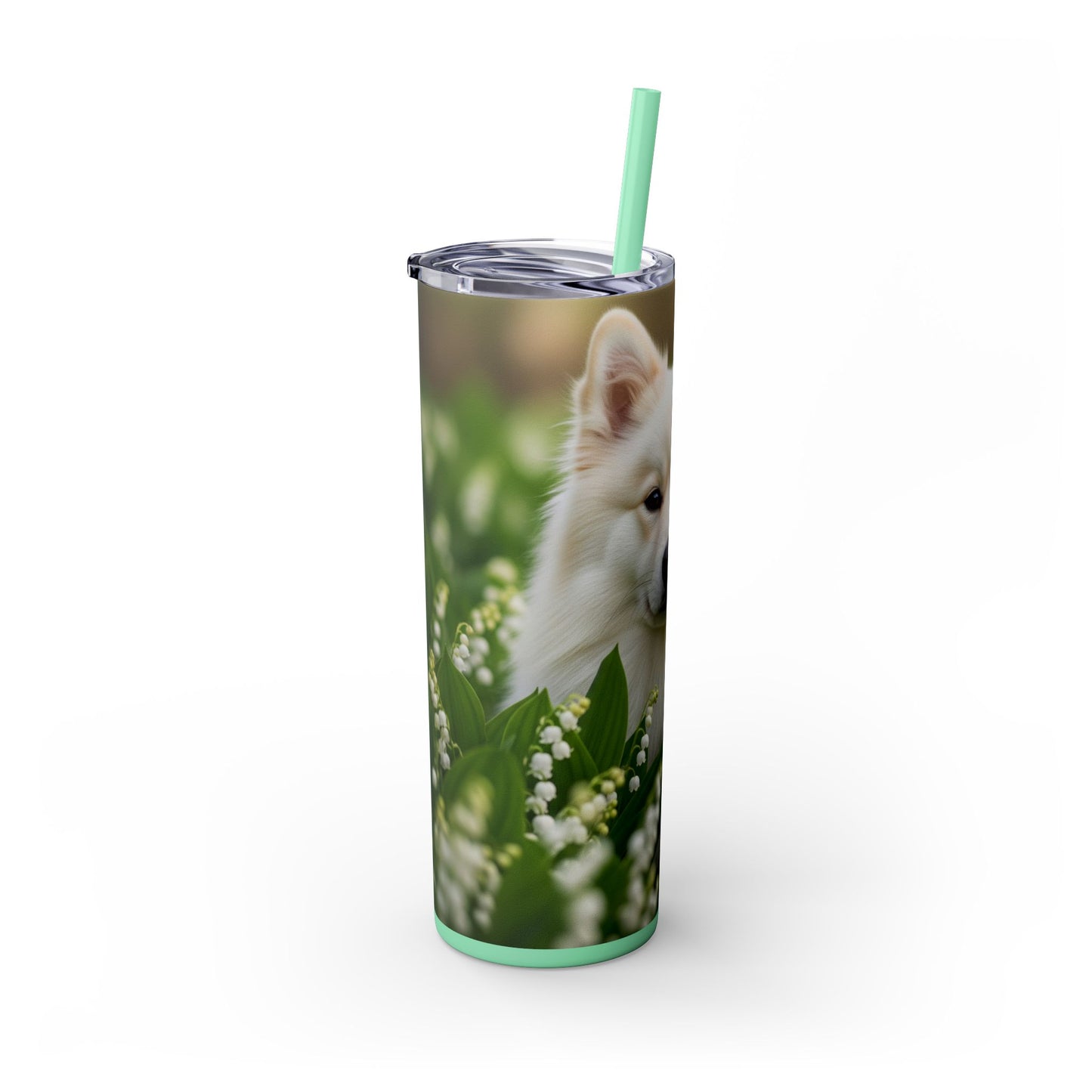 Finnish Lapphund Skinny Tumbler with Straw, 20oz