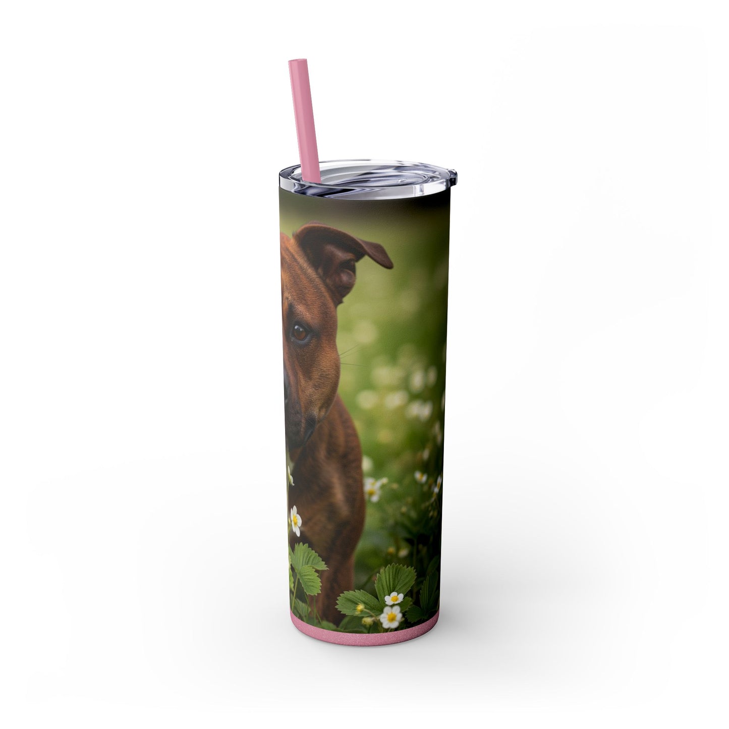 Staffordshire Bull Terrier Tumbler with Straw, 20oz
