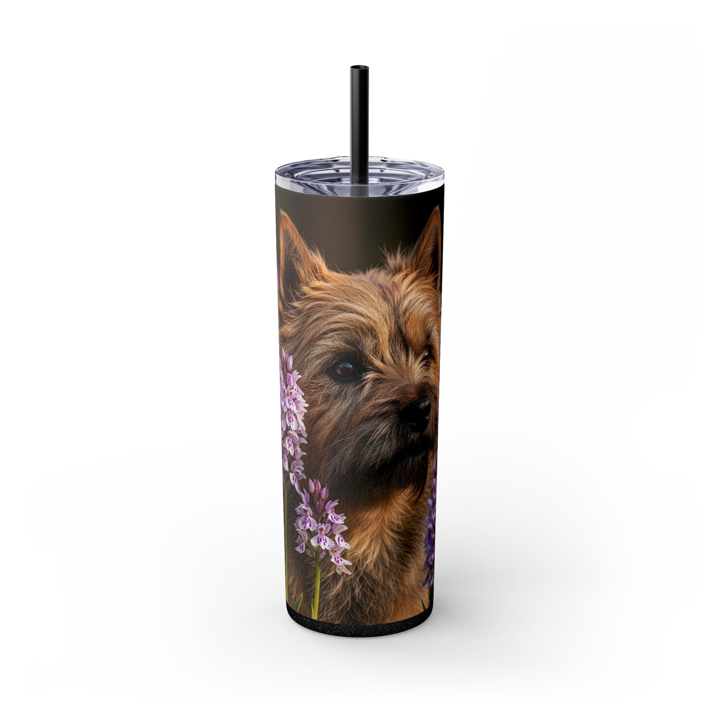 Cairn Terrier Skinny Tumbler with Straw, 20oz