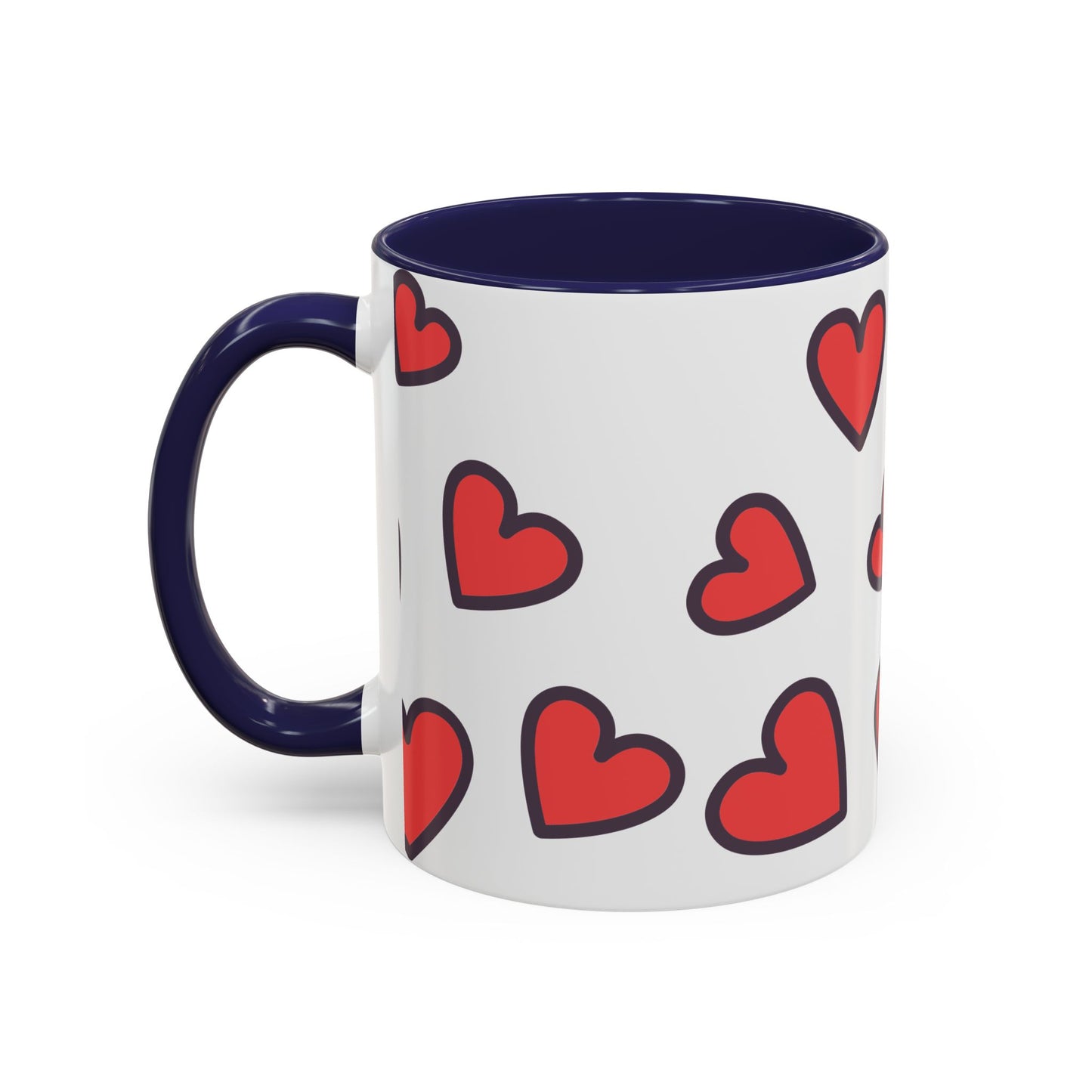Hearts Accent Coffee Mug - Perfect Gift for Dog Lovers