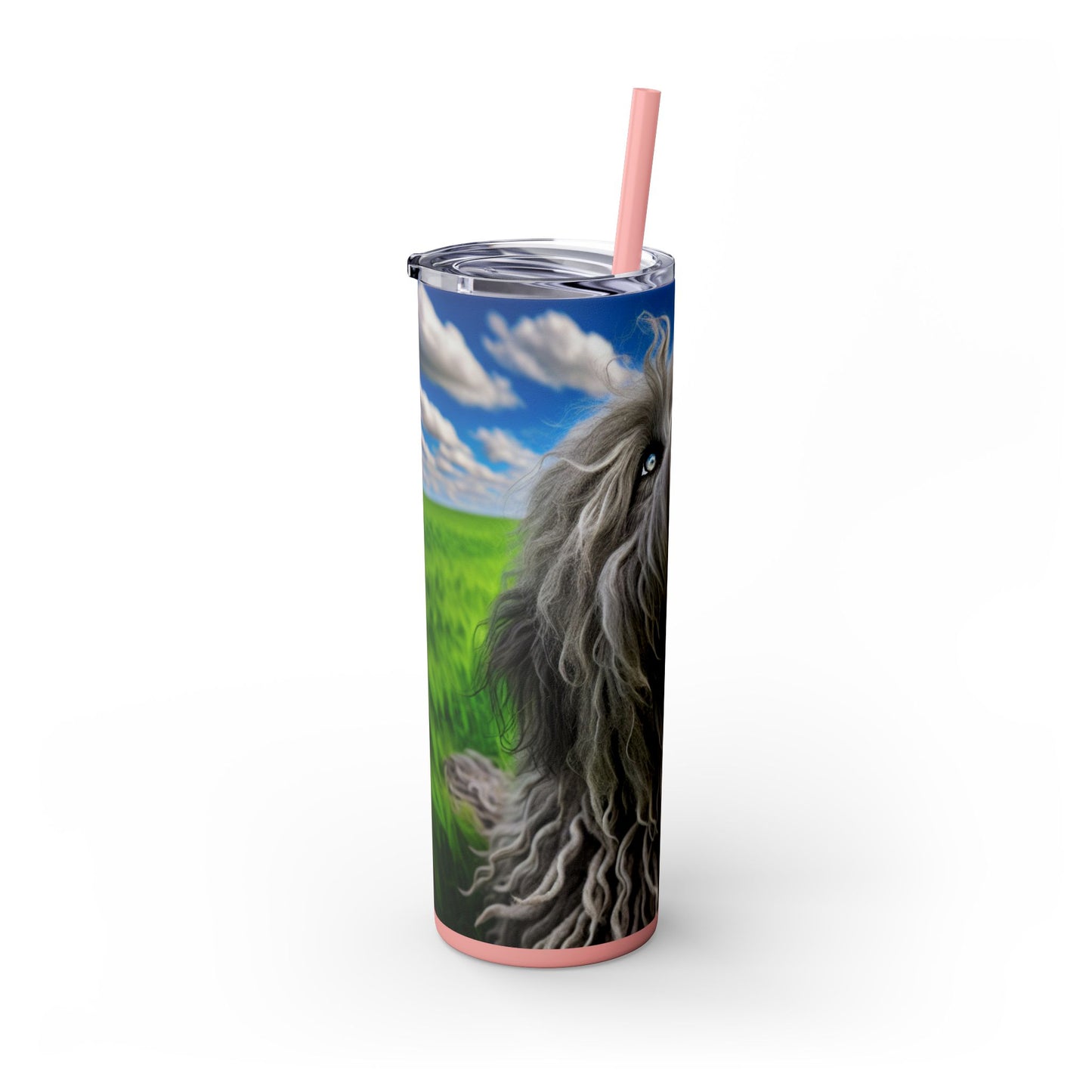 Bergamasco Shepherd Dog Tumbler with Straw, 20oz