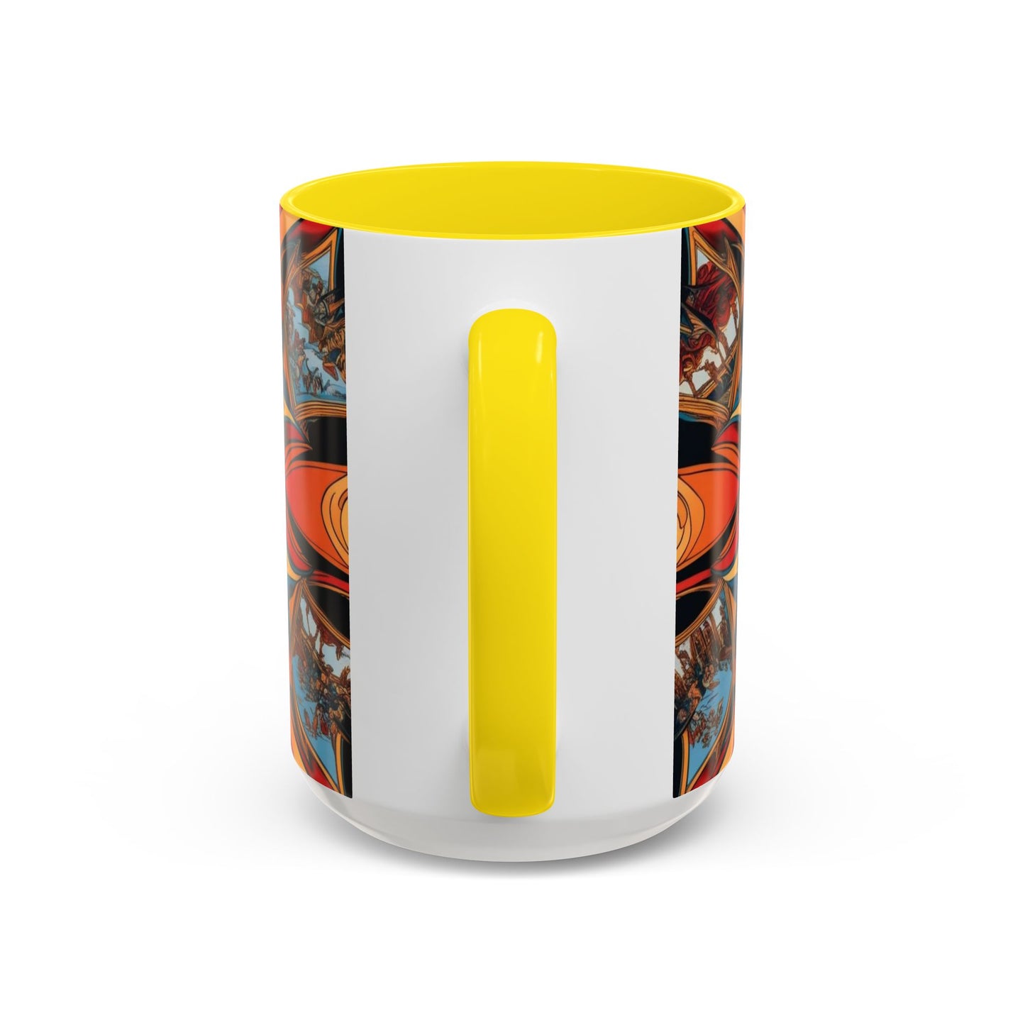 Optical Illusion Accent Mug – Ceramic Coffee Cup
