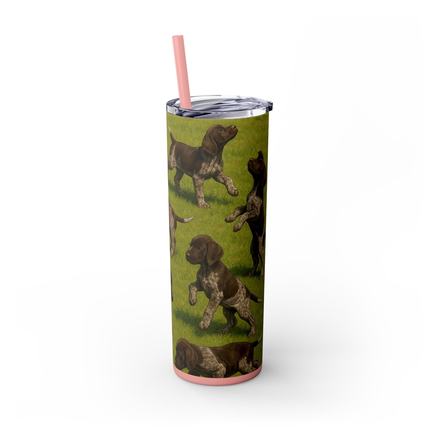 German Shorthaired Pointer puppies Tumbler with Straw, 20oz