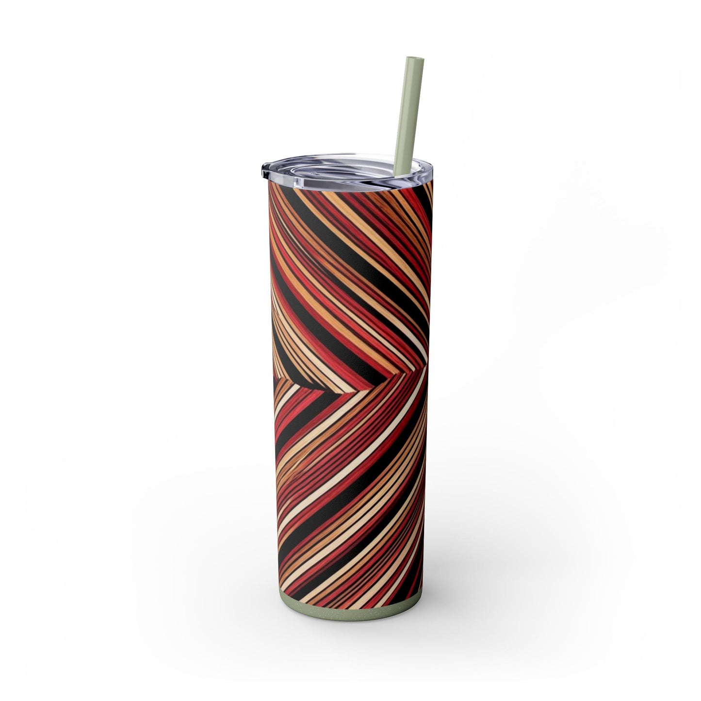 Optical Illusion Skinny Tumbler with Straw, 20oz