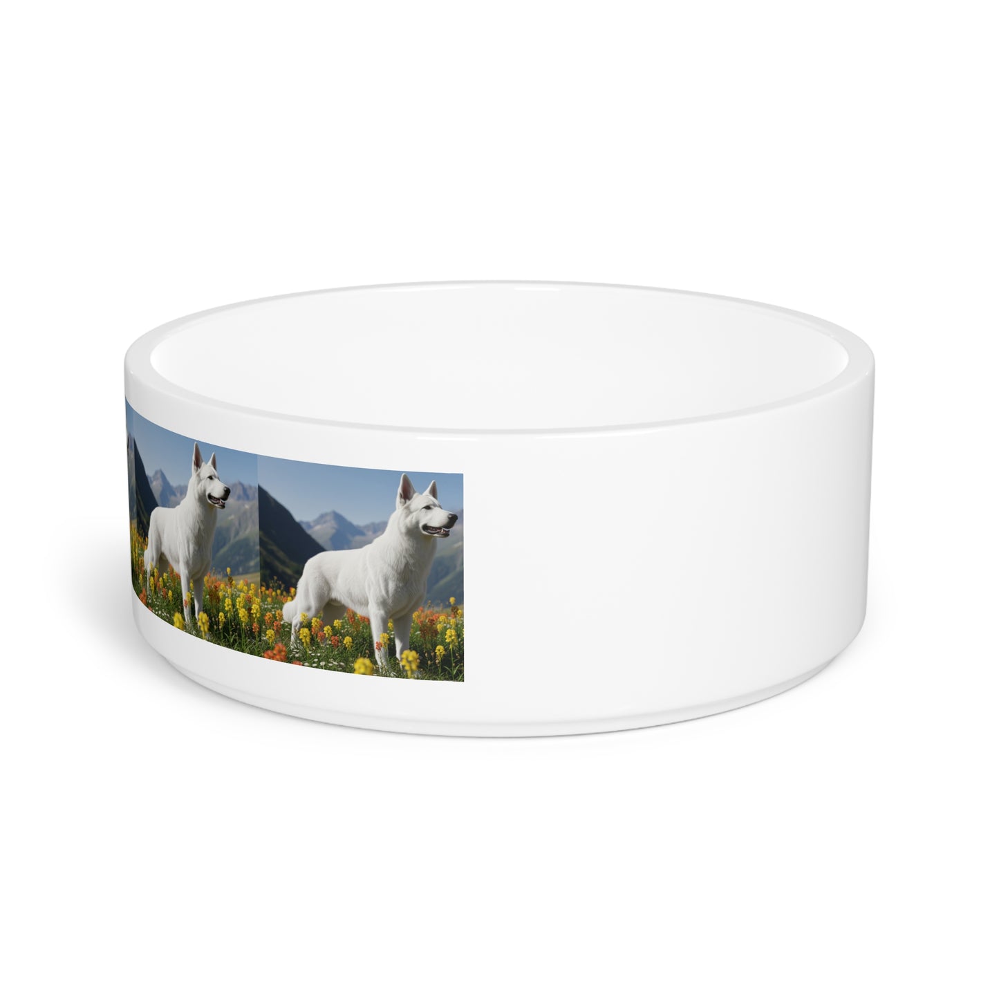 White Swiss Shepherd Dog Pet Bowl