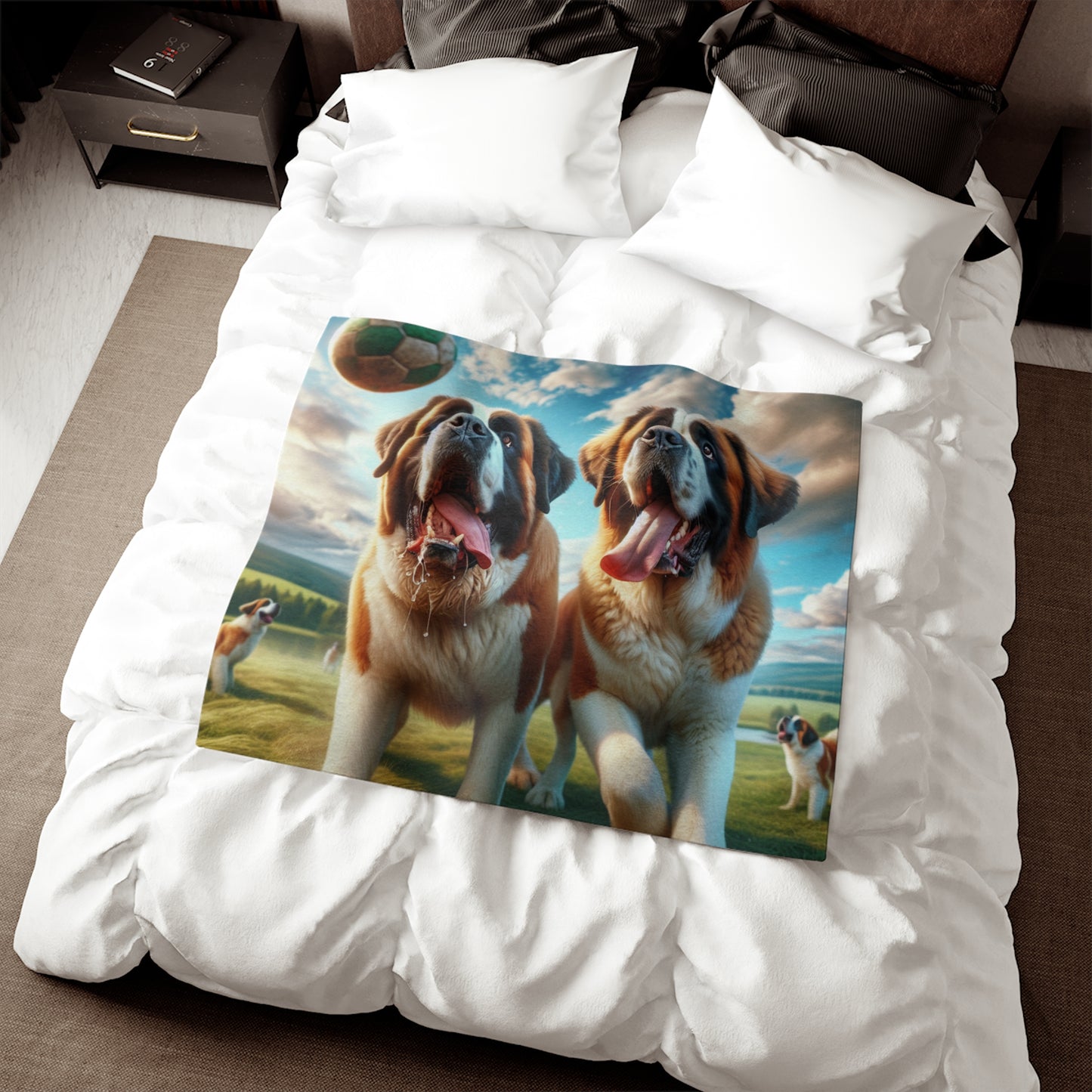 Saint Bernard Sweatshirt Blanket