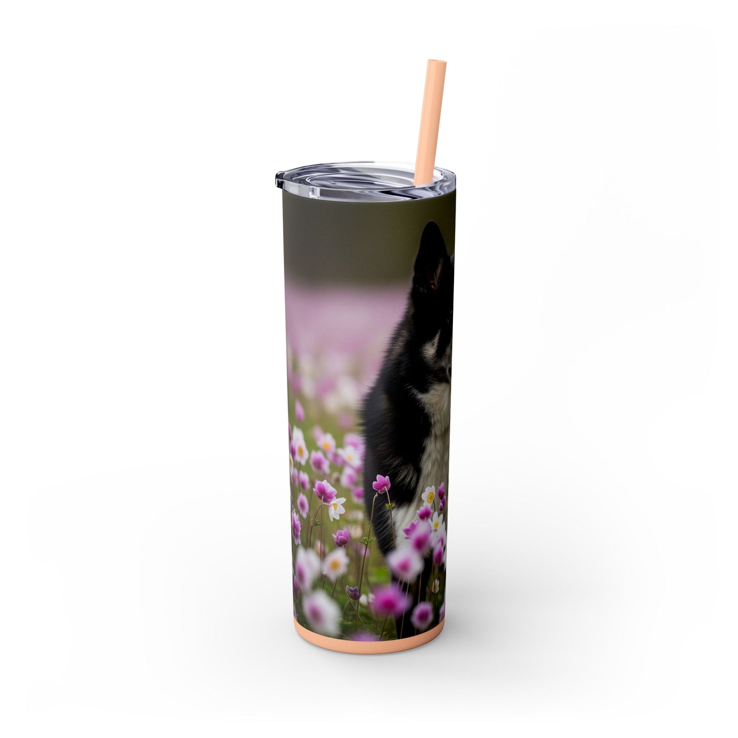 Karelian Bear Dog Tumbler with Straw, 20oz