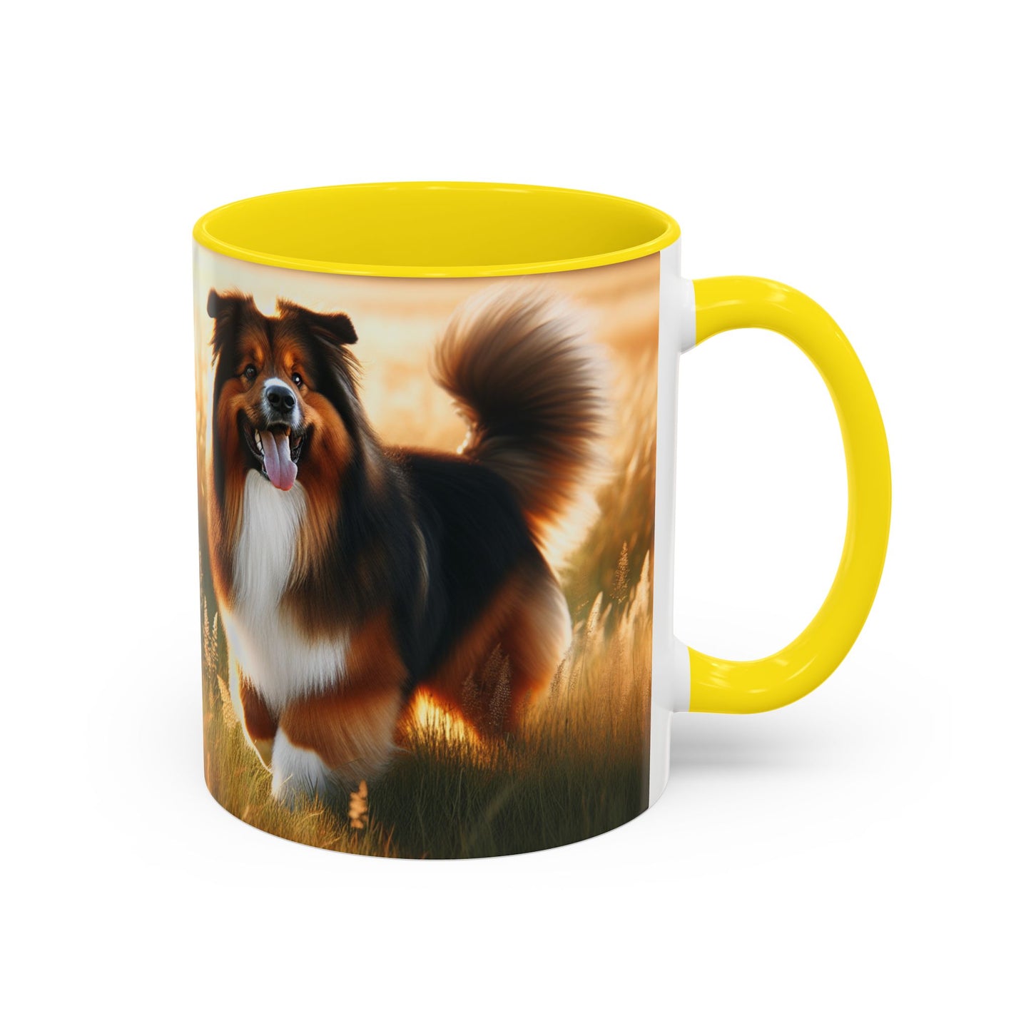 Bohemian Shepherd Accent Coffee Mug - Perfect Gift for Dog Lovers