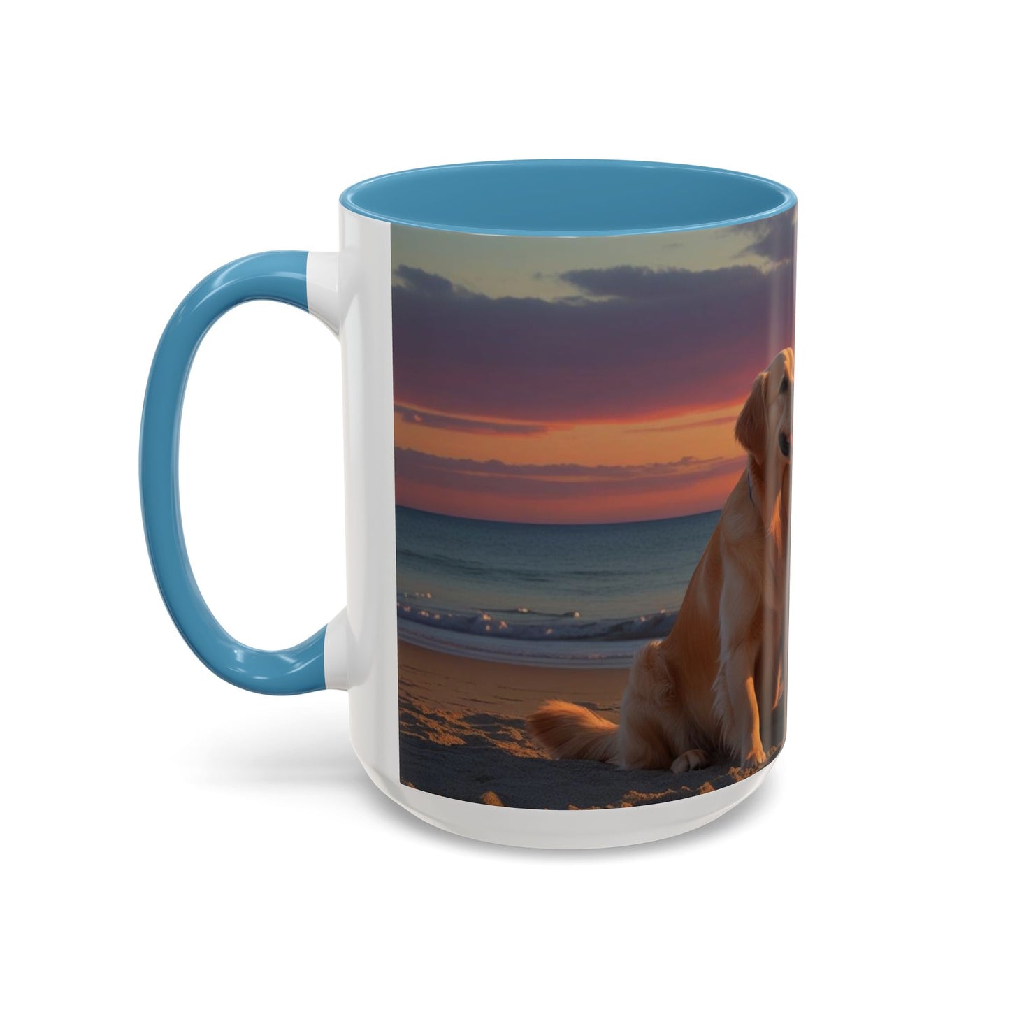 Golden Retriever Love Accent Coffee Mug - Perfect Gift for Dog Lovers