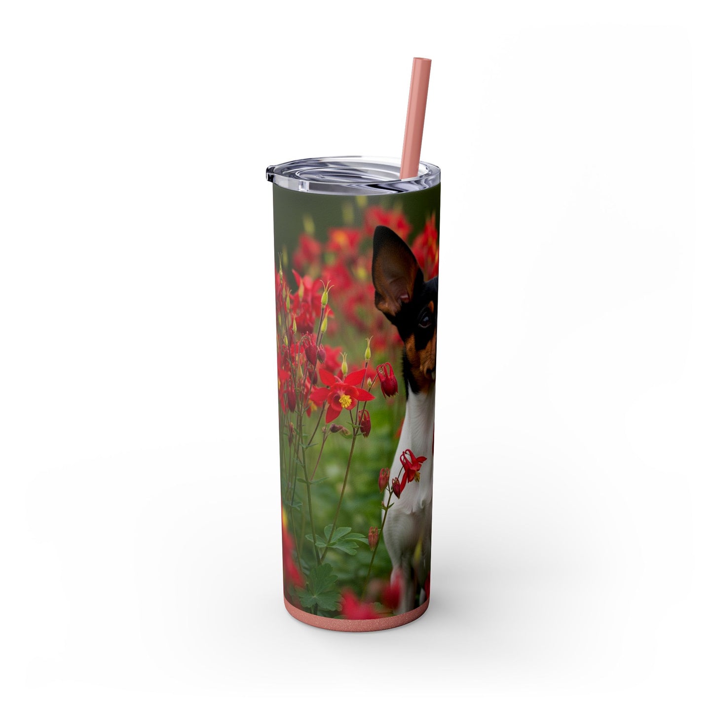 Toy Fox Terrier Tumbler with Straw, 20oz