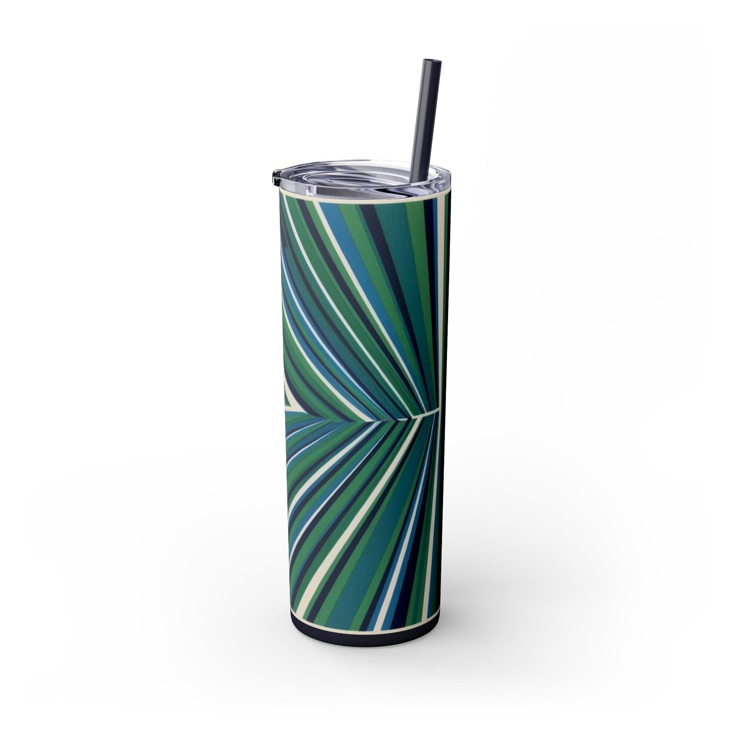 Optical Illusion Skinny Tumbler with Straw, 20oz