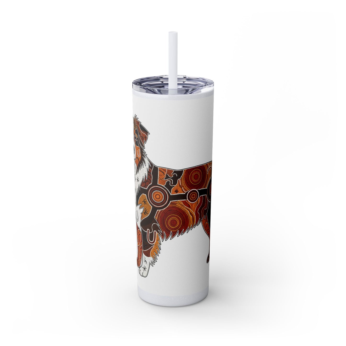 Australian Shepherd Skinny Tumbler with Straw, 20oz