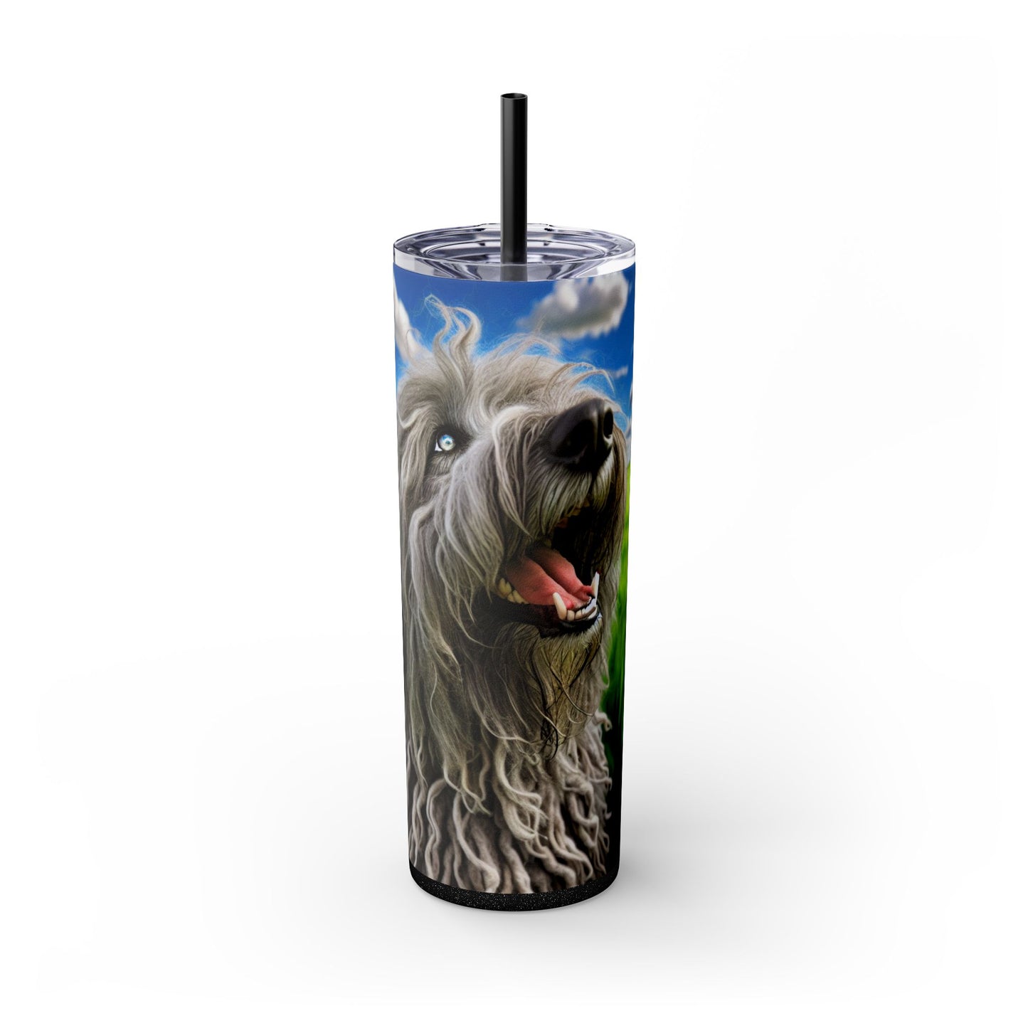 Bergamasco Shepherd Dog Tumbler with Straw, 20oz