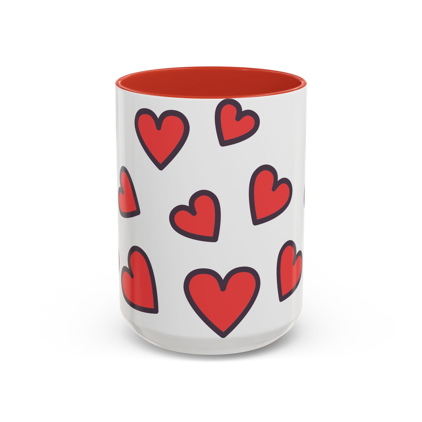 Hearts Accent Coffee Mug - Perfect Gift for Dog Lovers