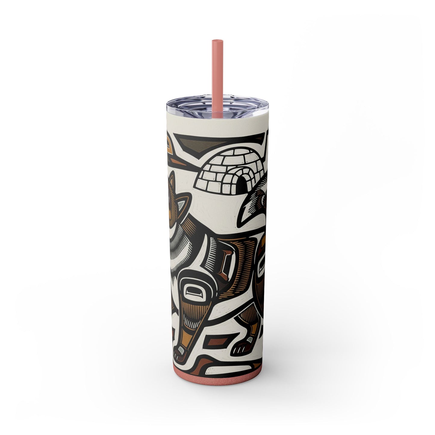 Canadian Eskimo Dog Tumbler with Straw, 20oz
