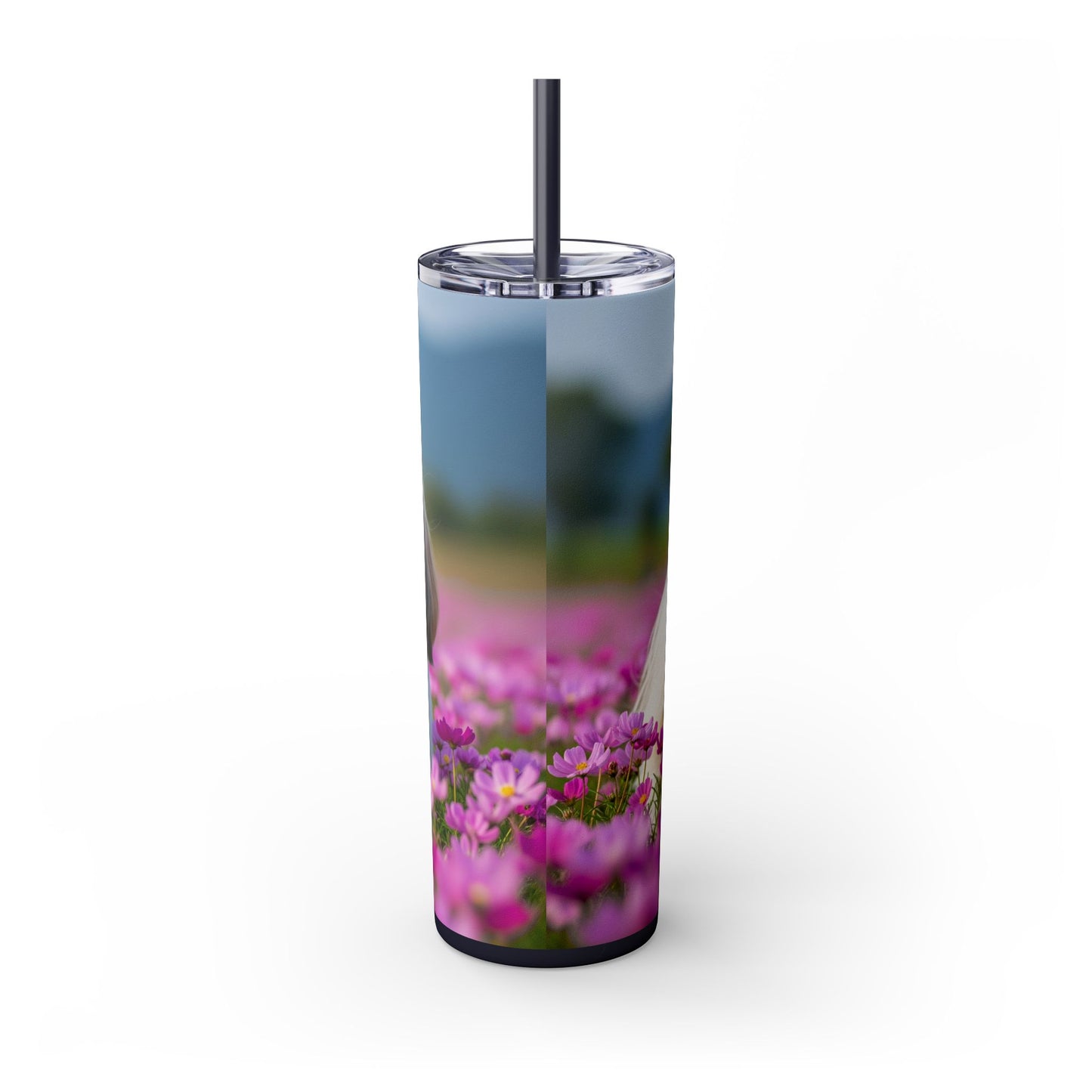 Shih Tzu Skinny Tumbler with Straw, 20oz