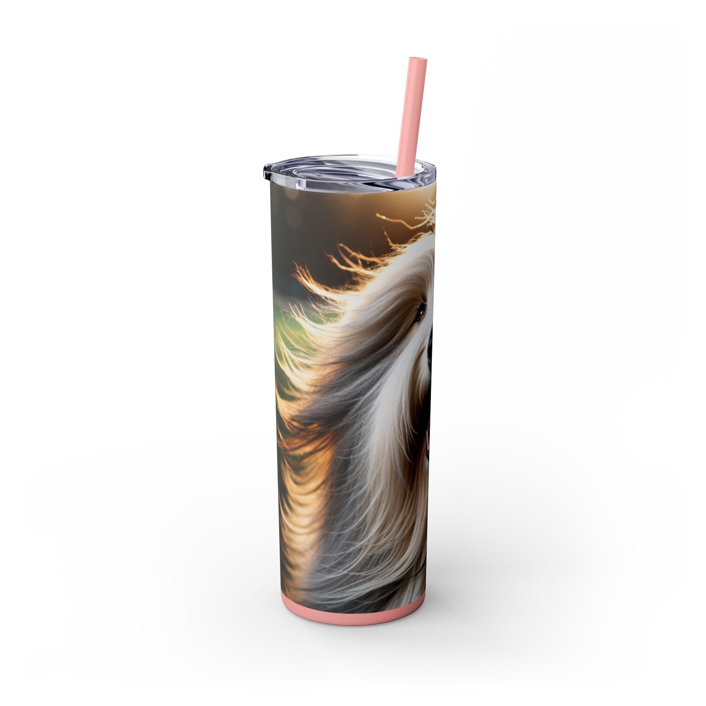 Bearded Collie Tumbler with Straw, 20oz