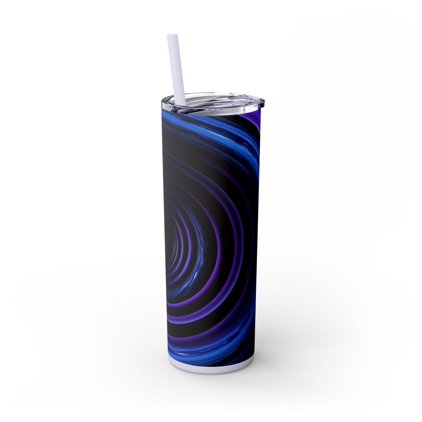 Optical Illusion Skinny Tumbler with Straw, 20oz