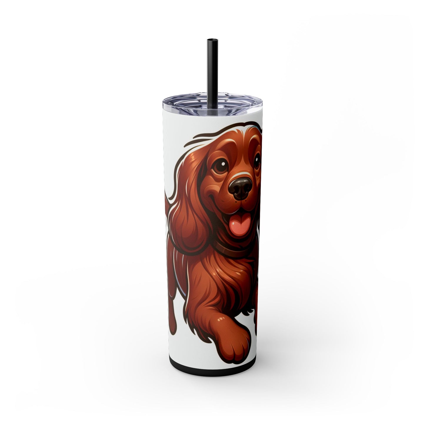 Sussex Spaniel Skinny Tumbler with Straw, 20oz